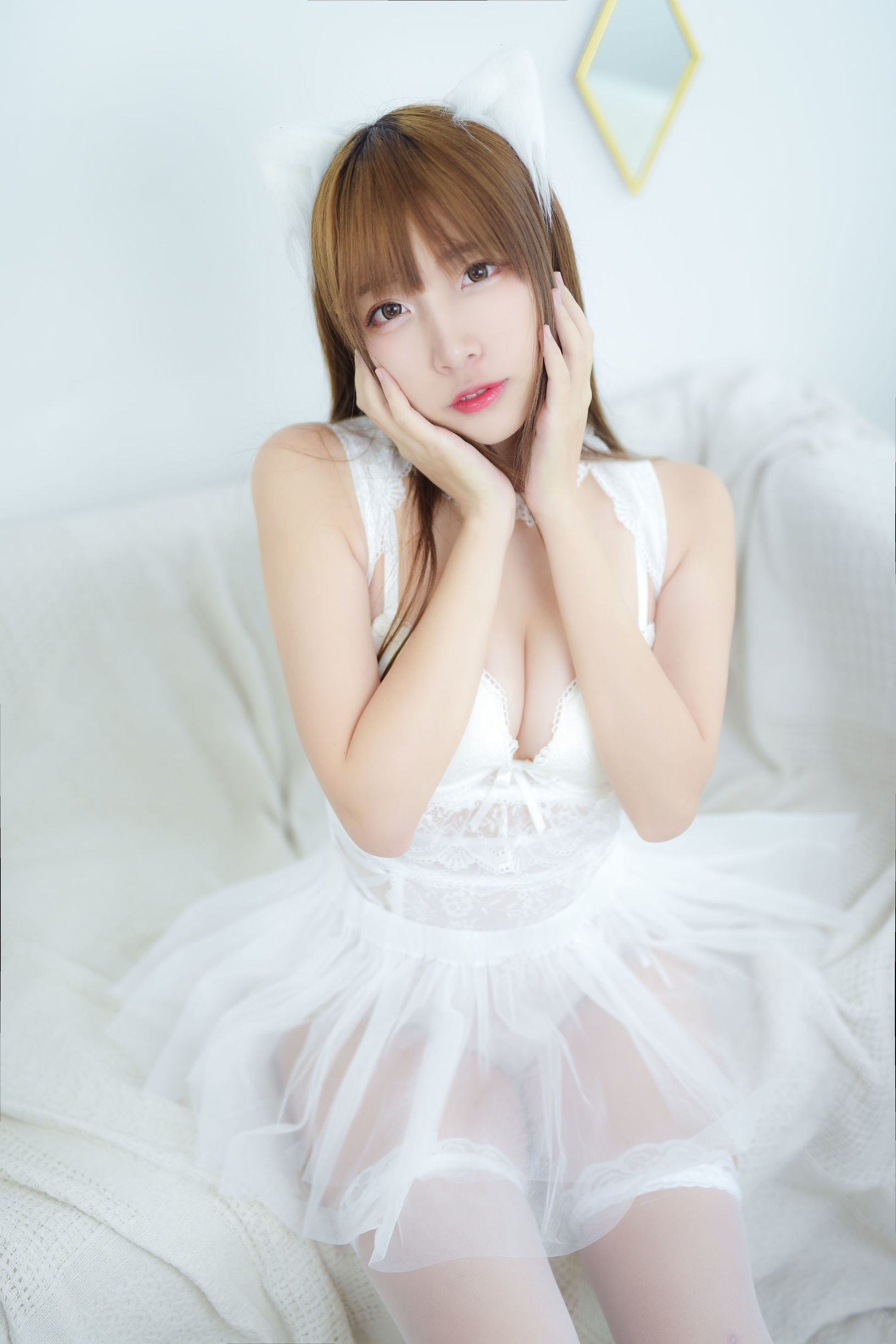 人気のコサー 二佐ニサ ペット少女 私的な白い婚礼ドレス