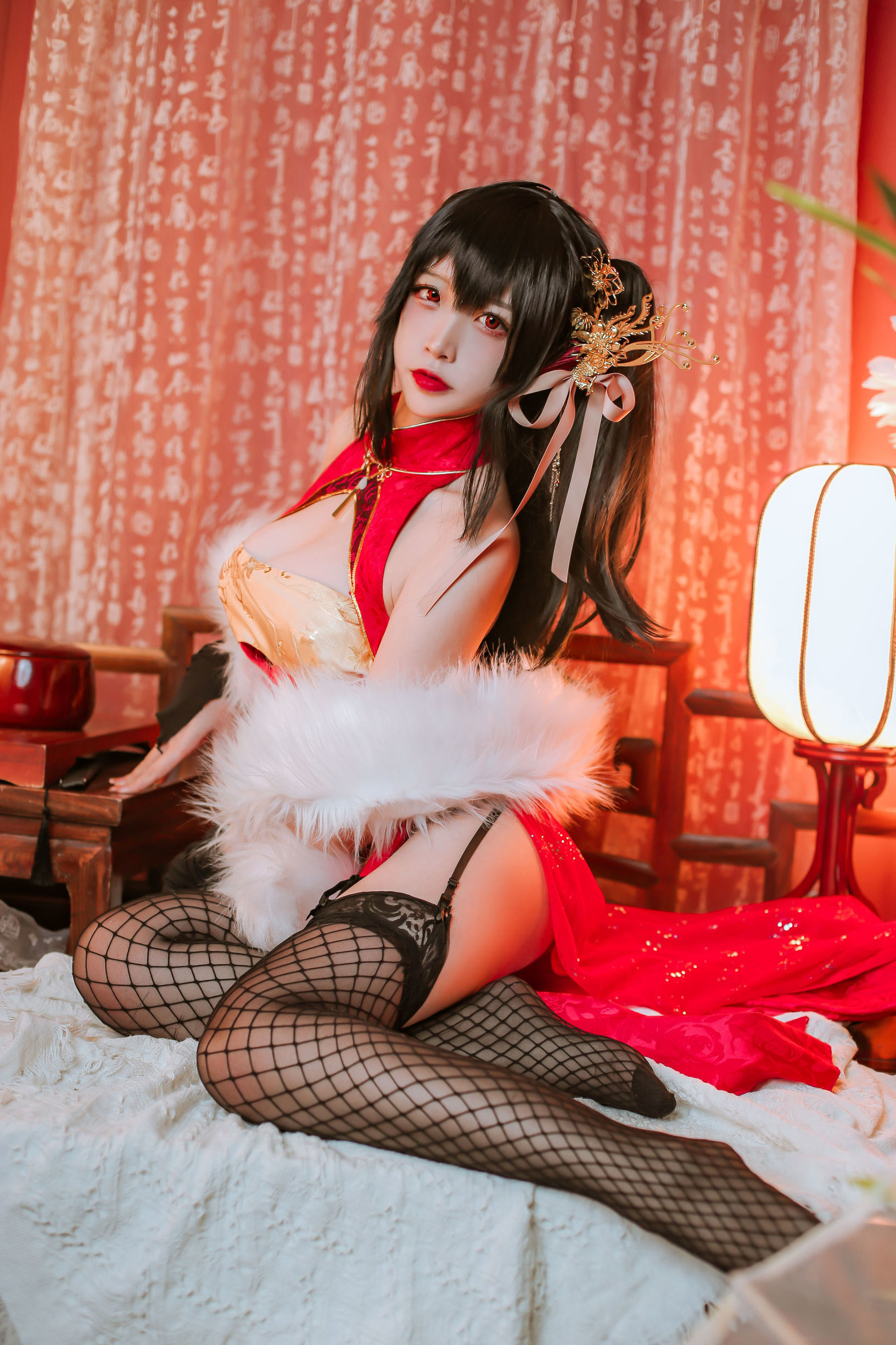 Popular Coser Er Zuo Nisa Azur Lane Dafeng Qipao
