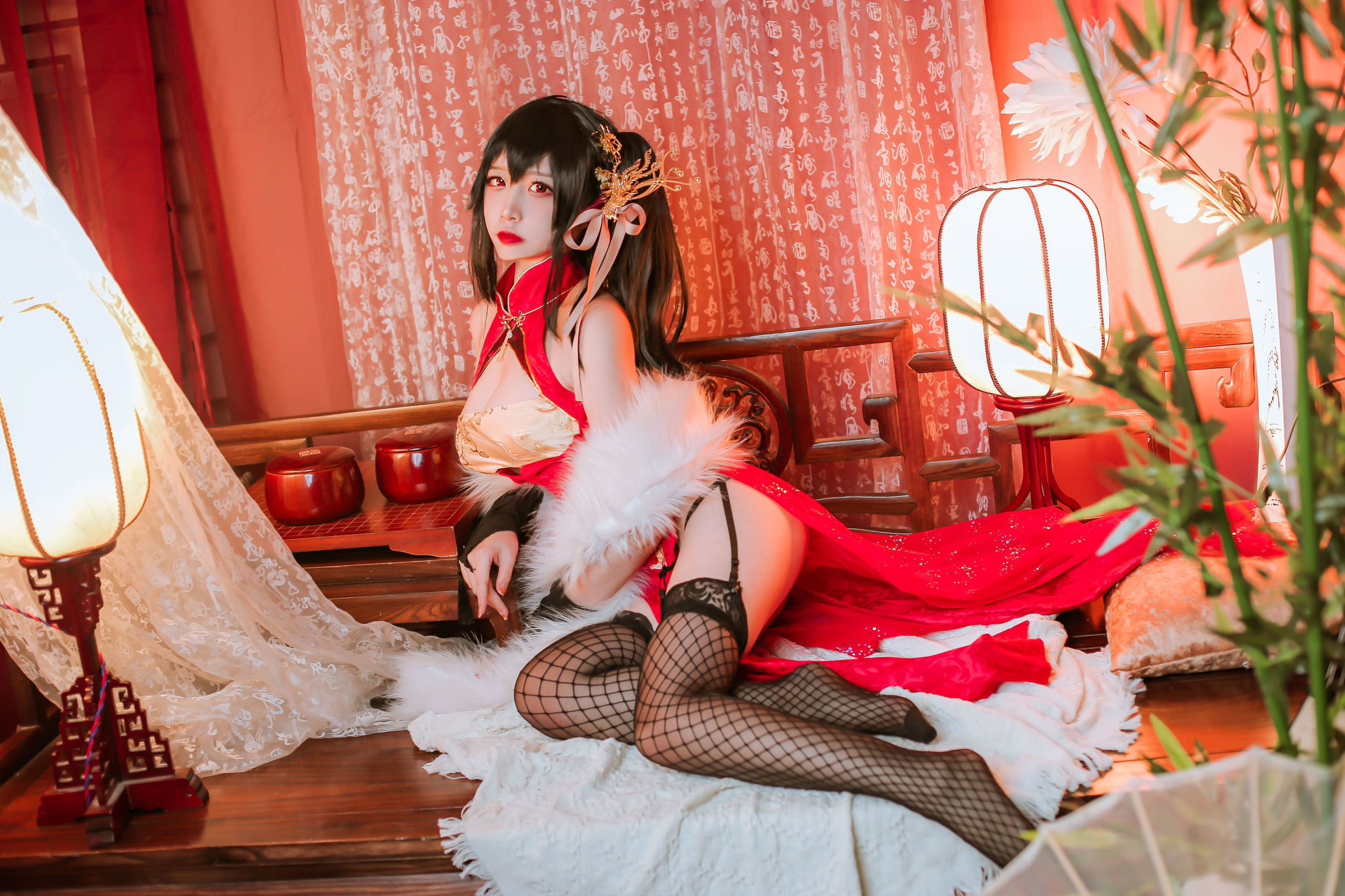 Popular Coser Er Zuo Nisa Azur Lane Dafeng Qipao