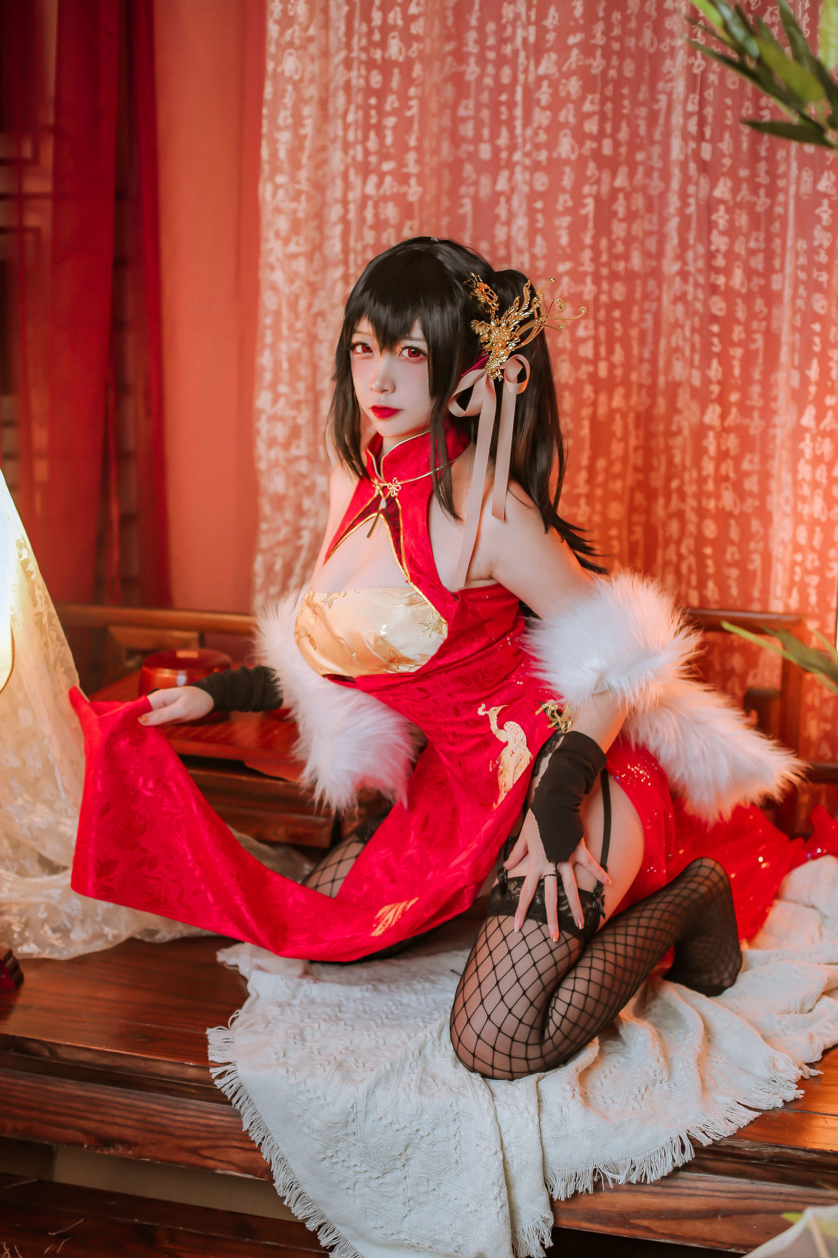Popular Coser Er Zuo Nisa Azur Lane Dafeng Qipao