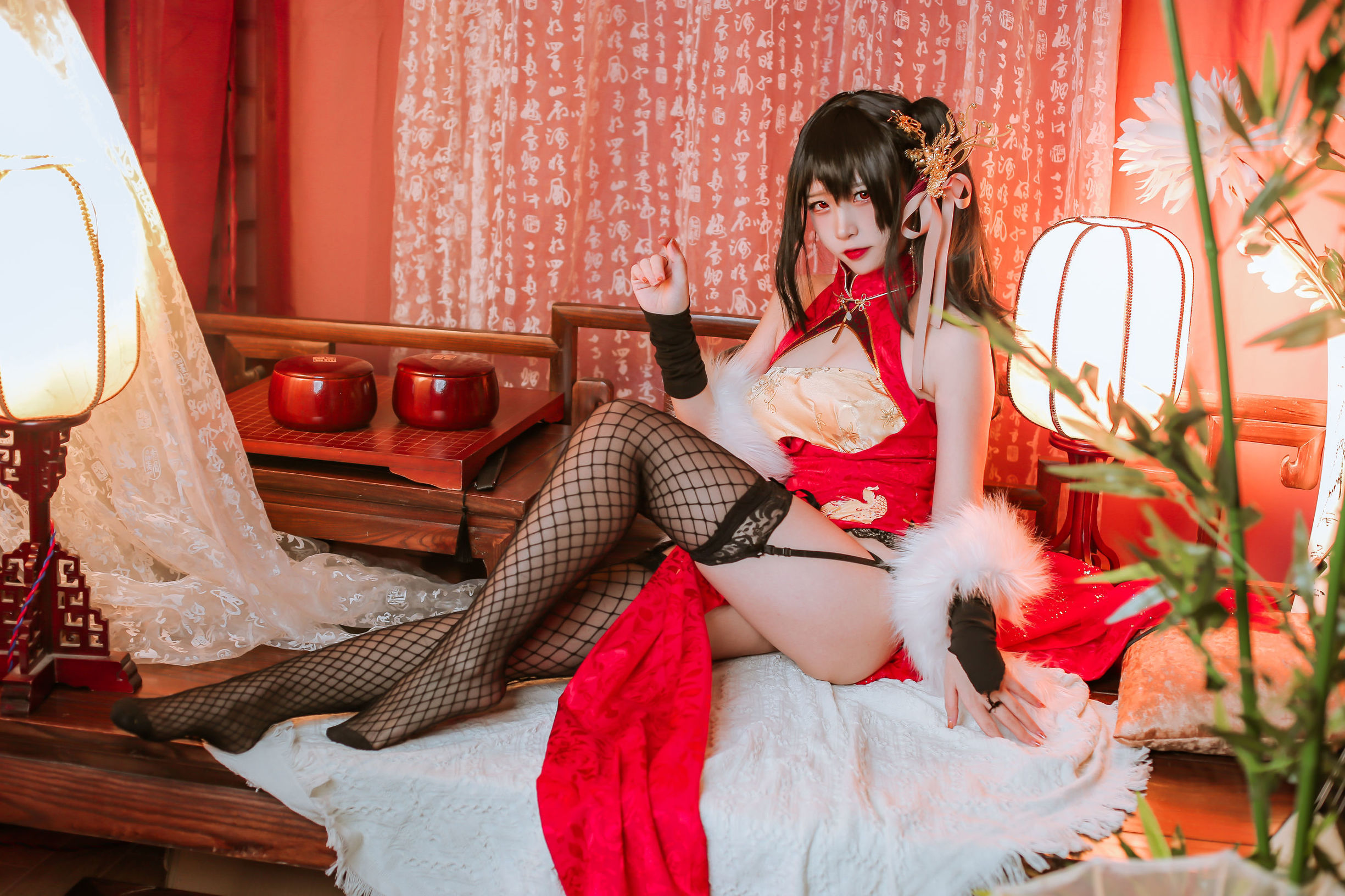 Popular Coser Er Zuo Nisa Azur Lane Dafeng Qipao