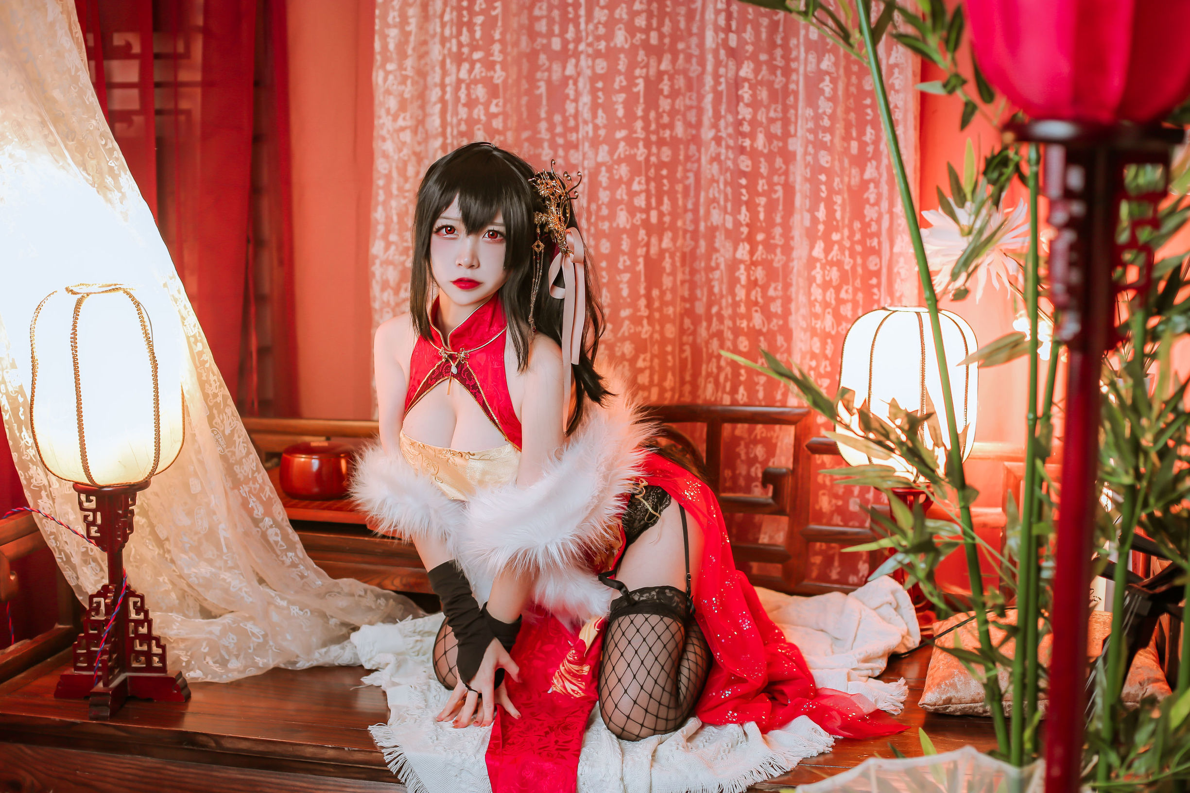 Popular Coser Er Zuo Nisa Azur Lane Dafeng Qipao