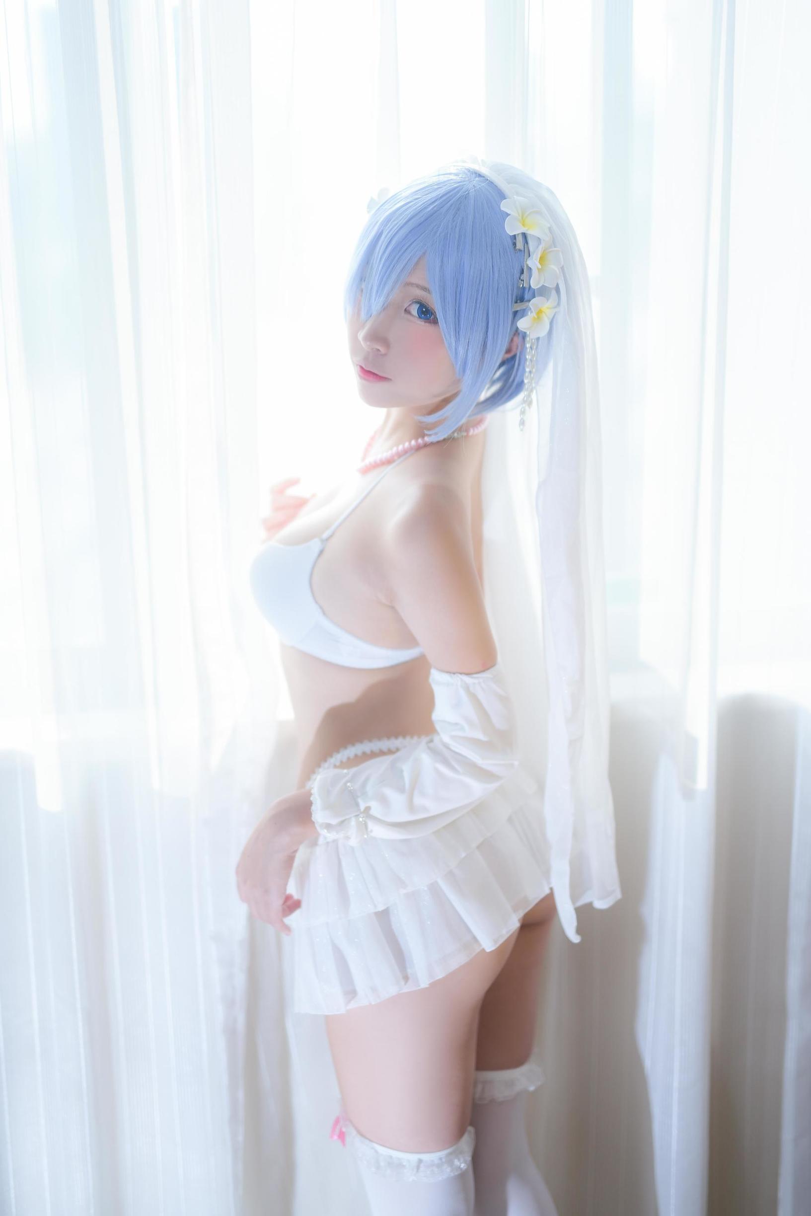 人气Coser二佐Nisa 蕾姆婚纱