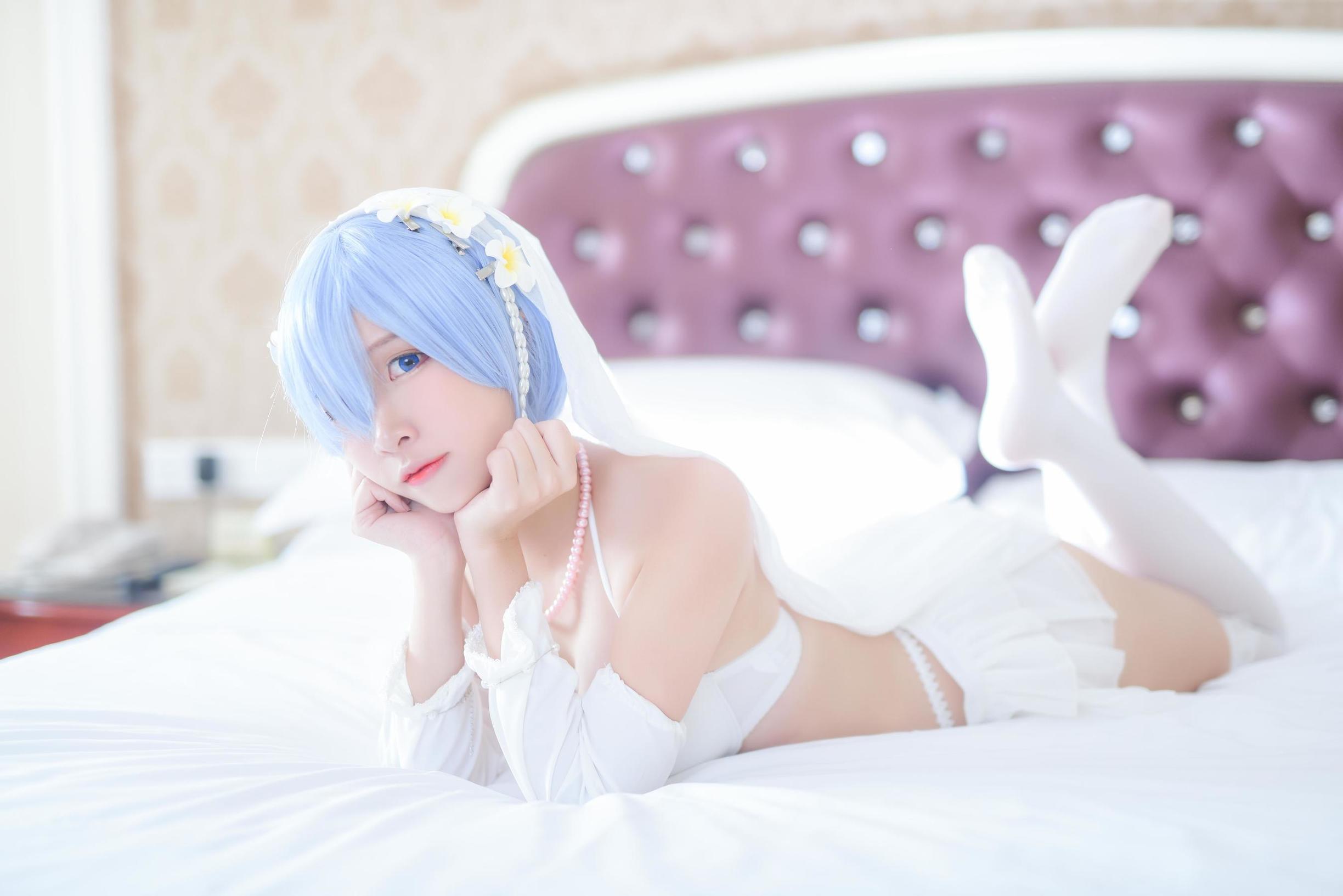 人气Coser二佐Nisa 蕾姆婚纱