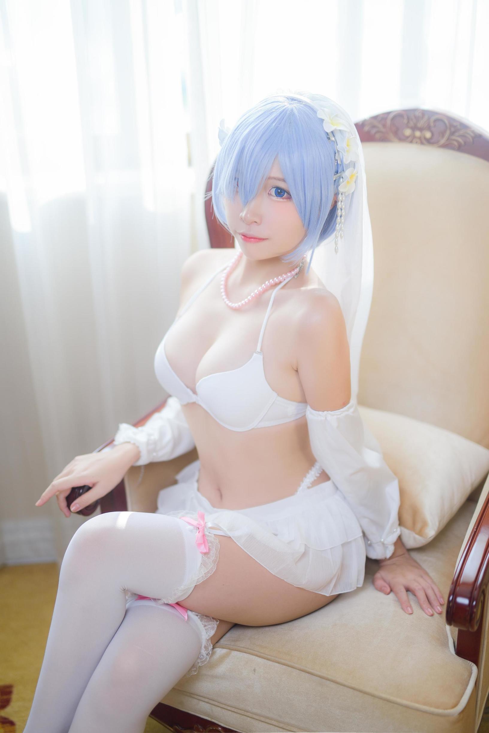 人气Coser二佐Nisa 蕾姆婚纱