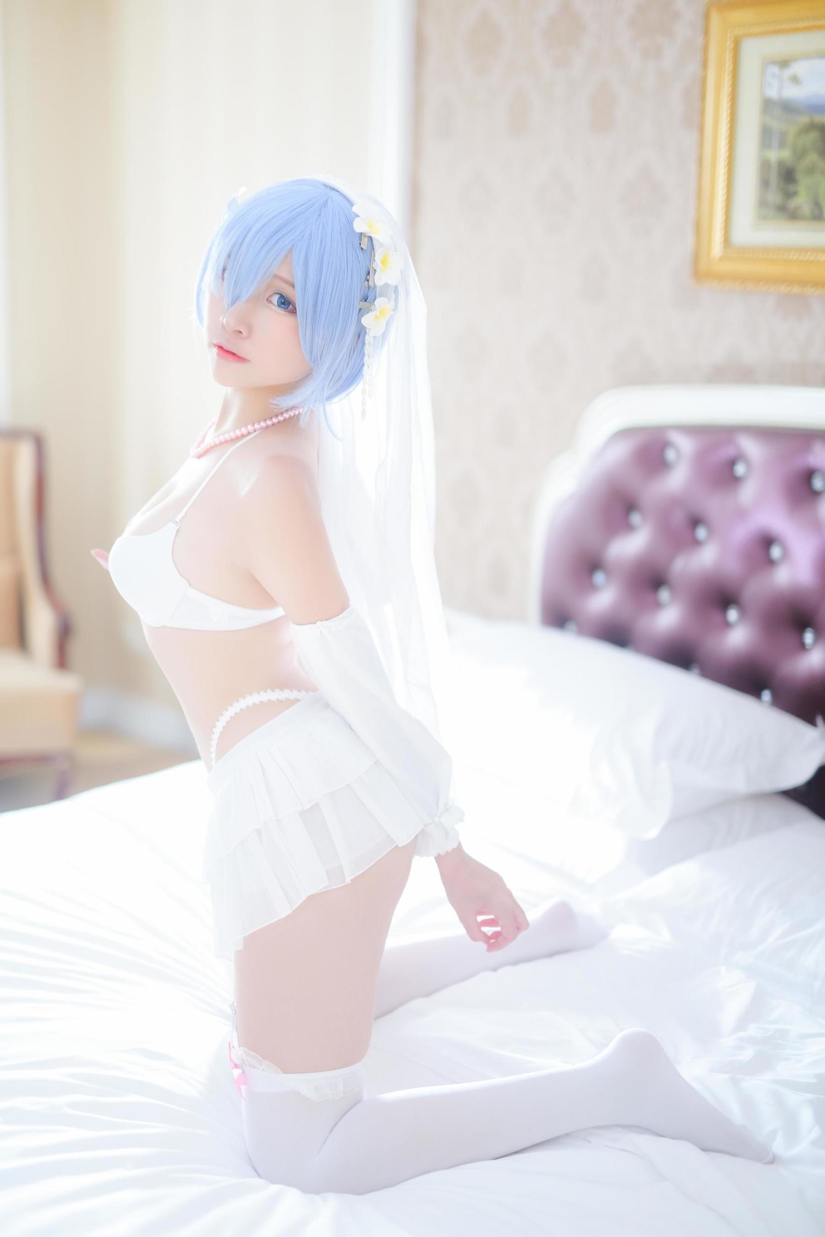 人气Coser二佐Nisa 蕾姆婚纱