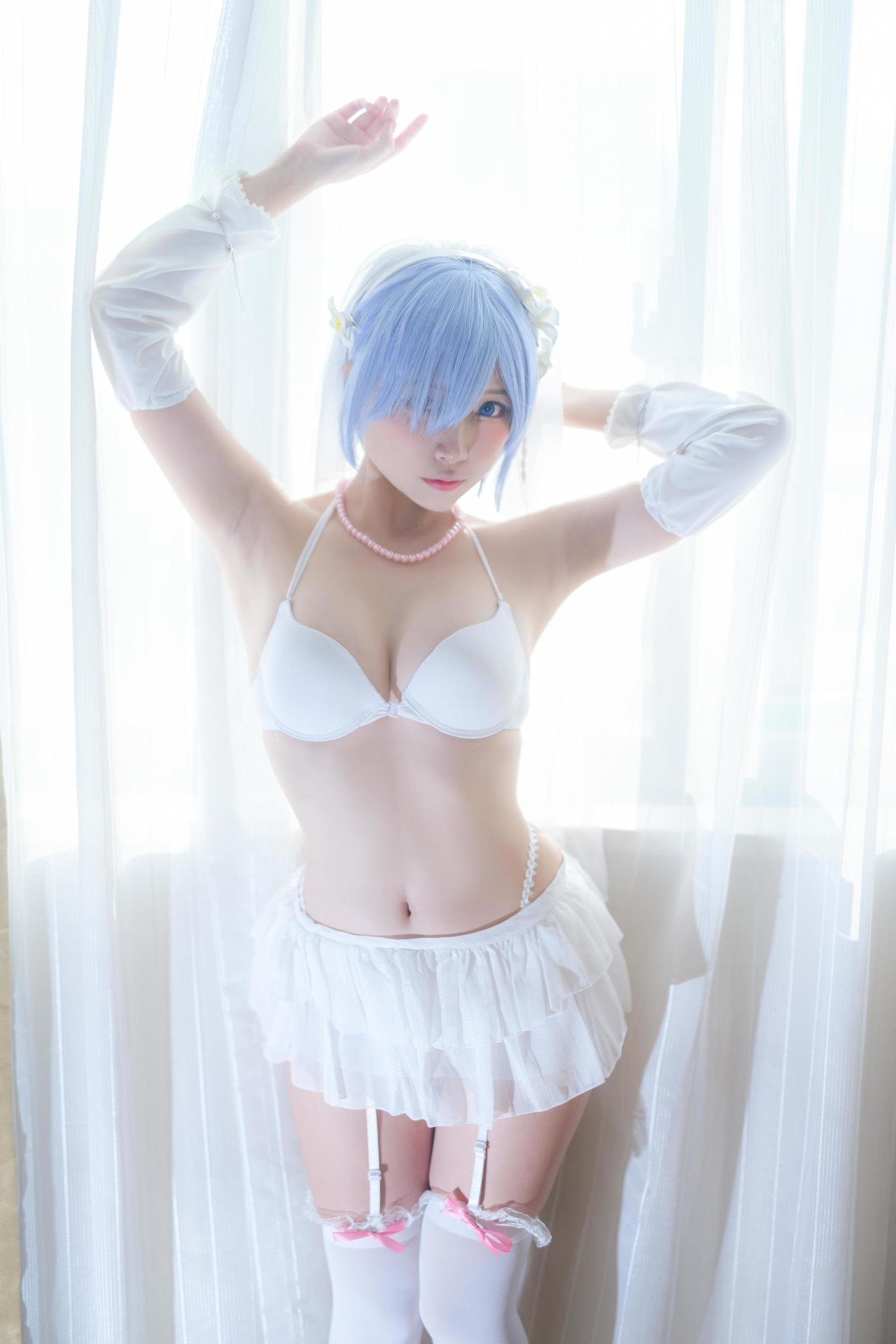 人气Coser二佐Nisa 蕾姆婚纱