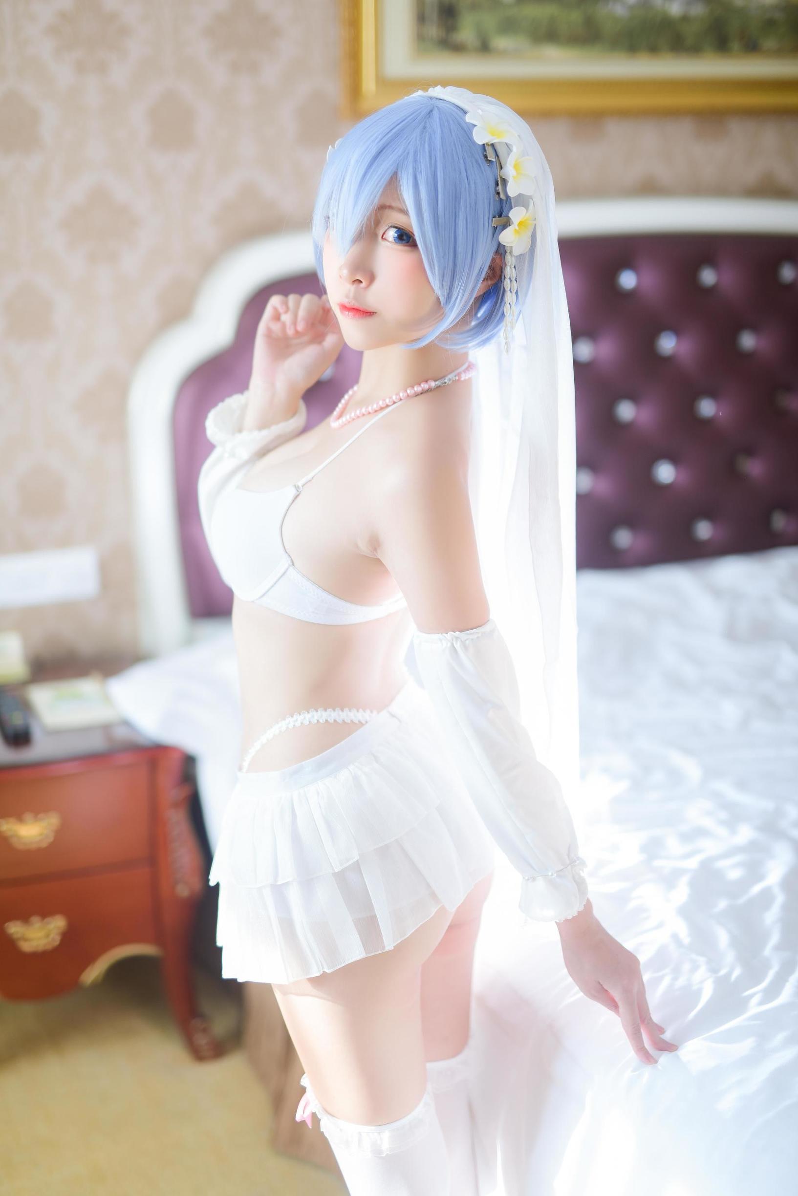 人气Coser二佐Nisa 蕾姆婚纱
