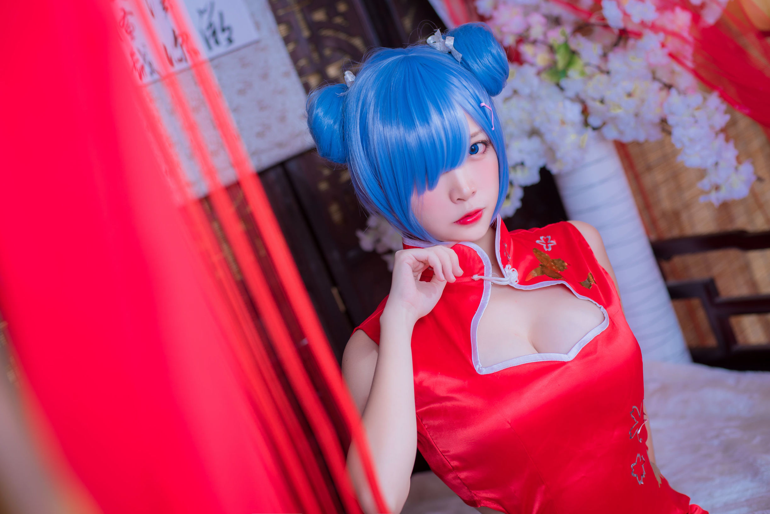 Coser nổi tiếng Er Zuo Nisa Rem qipao