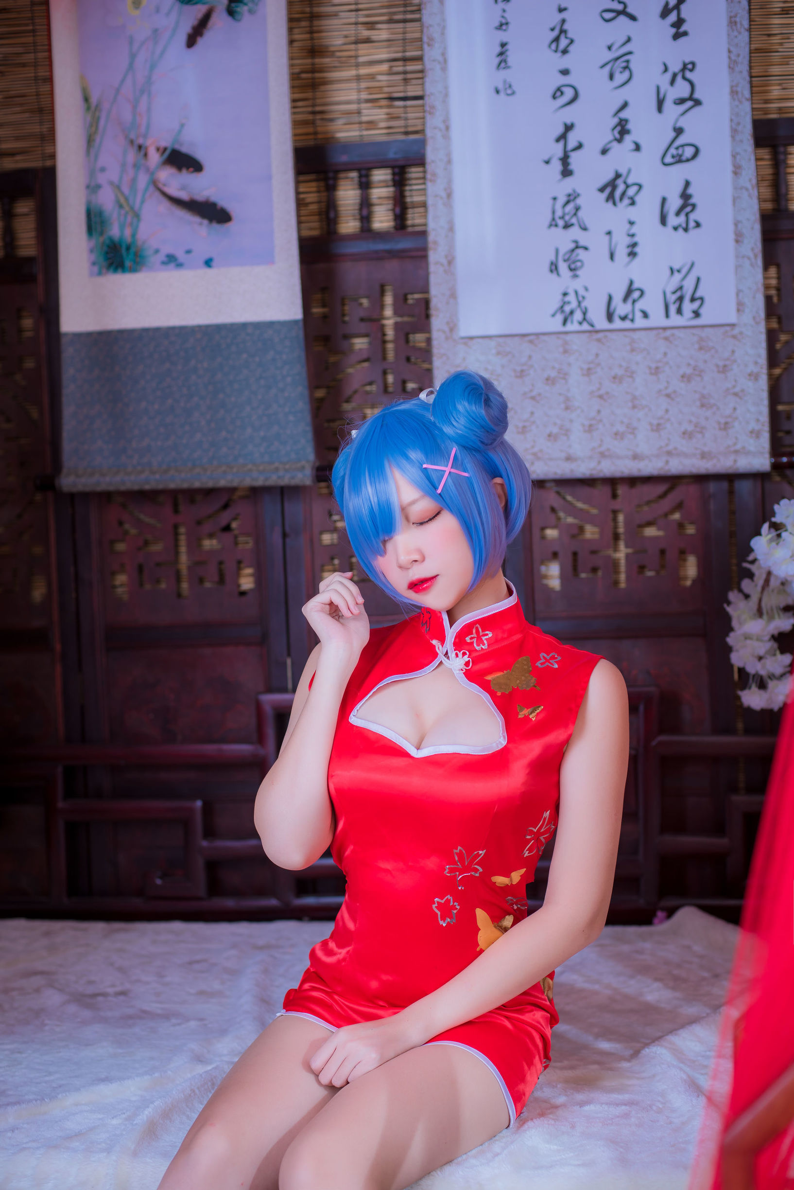 Coser nổi tiếng Er Zuo Nisa Rem qipao