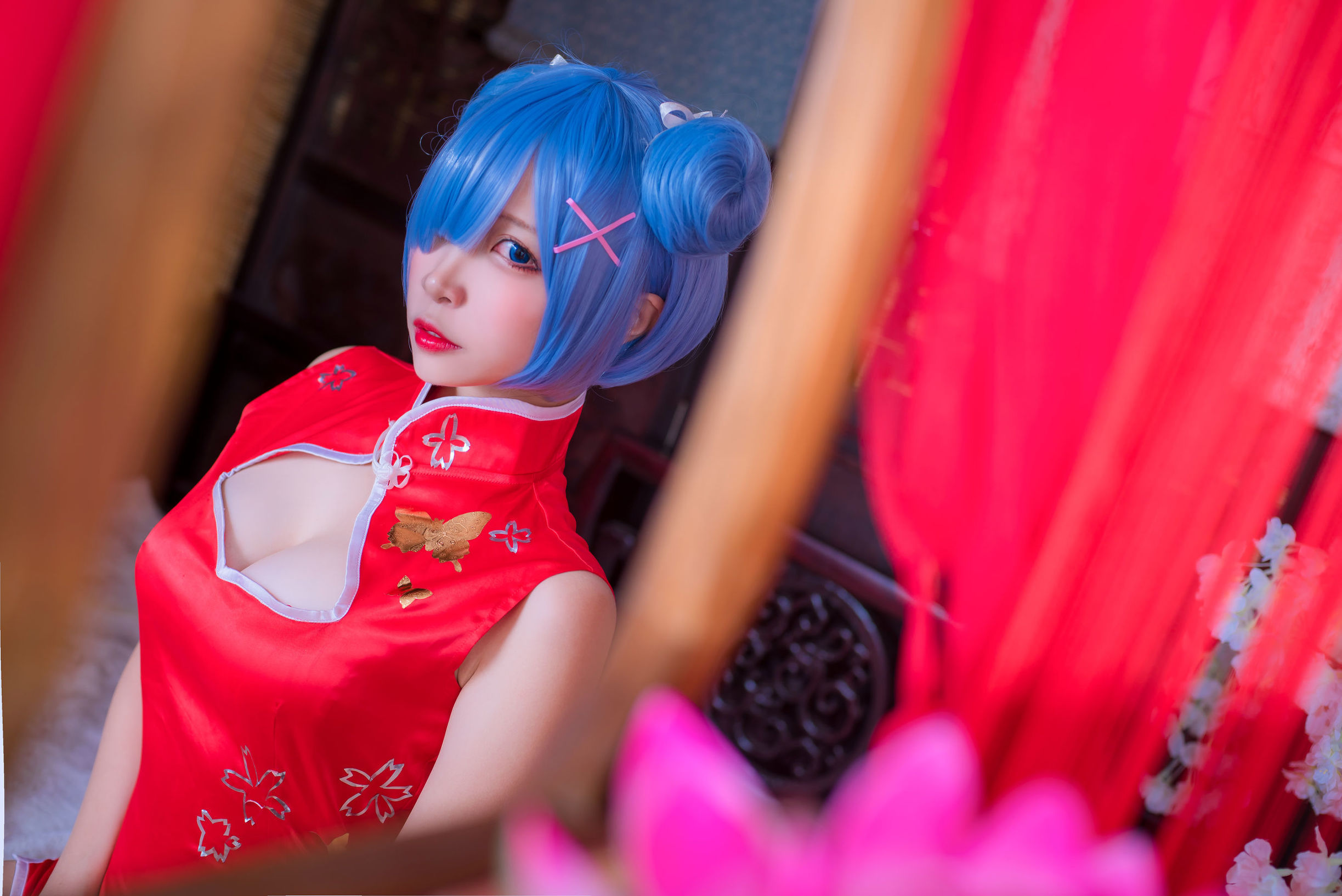 Coser nổi tiếng Er Zuo Nisa Rem qipao