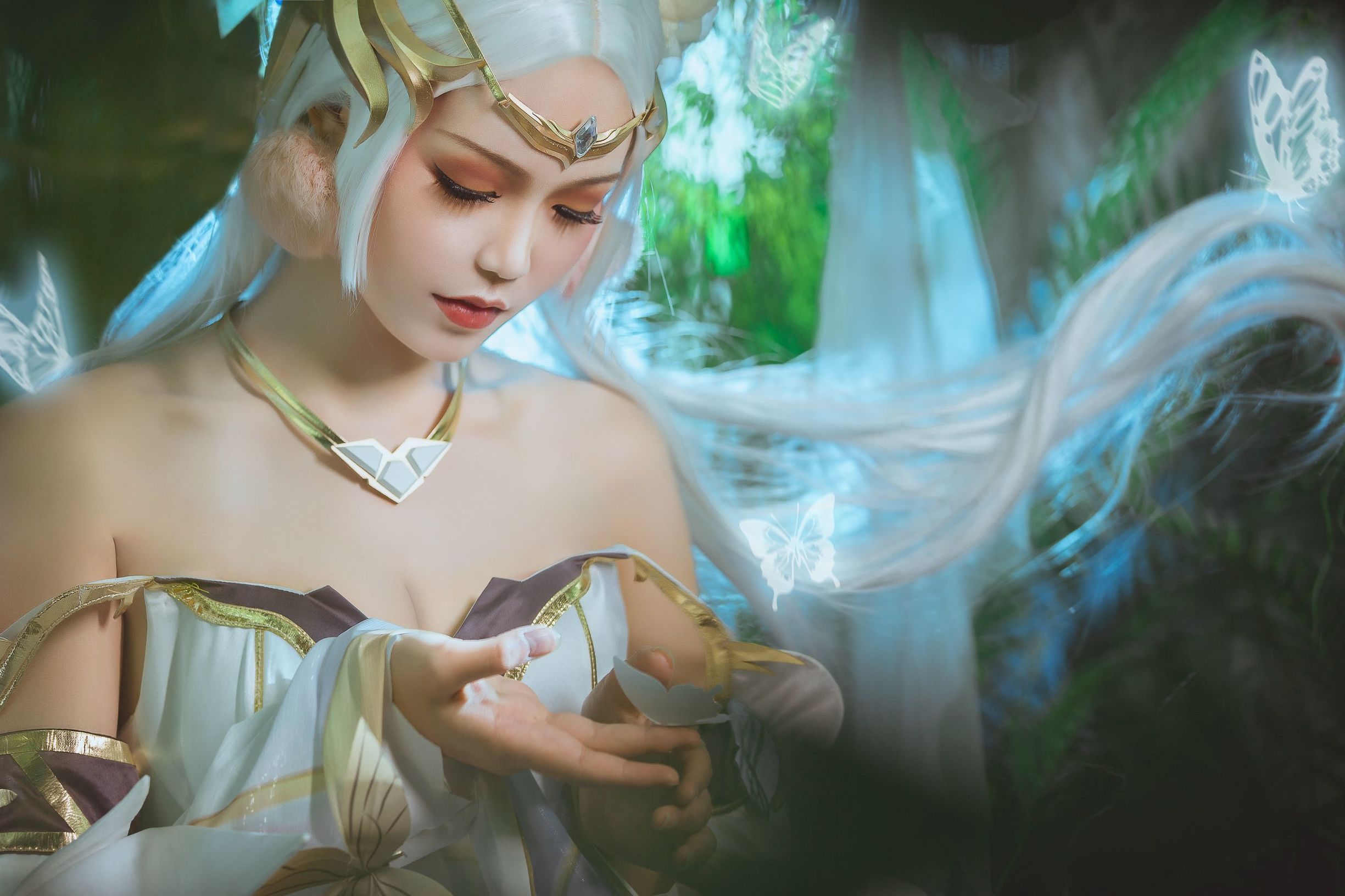인기 코스플레이어 치구얼 미키 왕자영요 표선 황금색 한여름 밤의 꿈