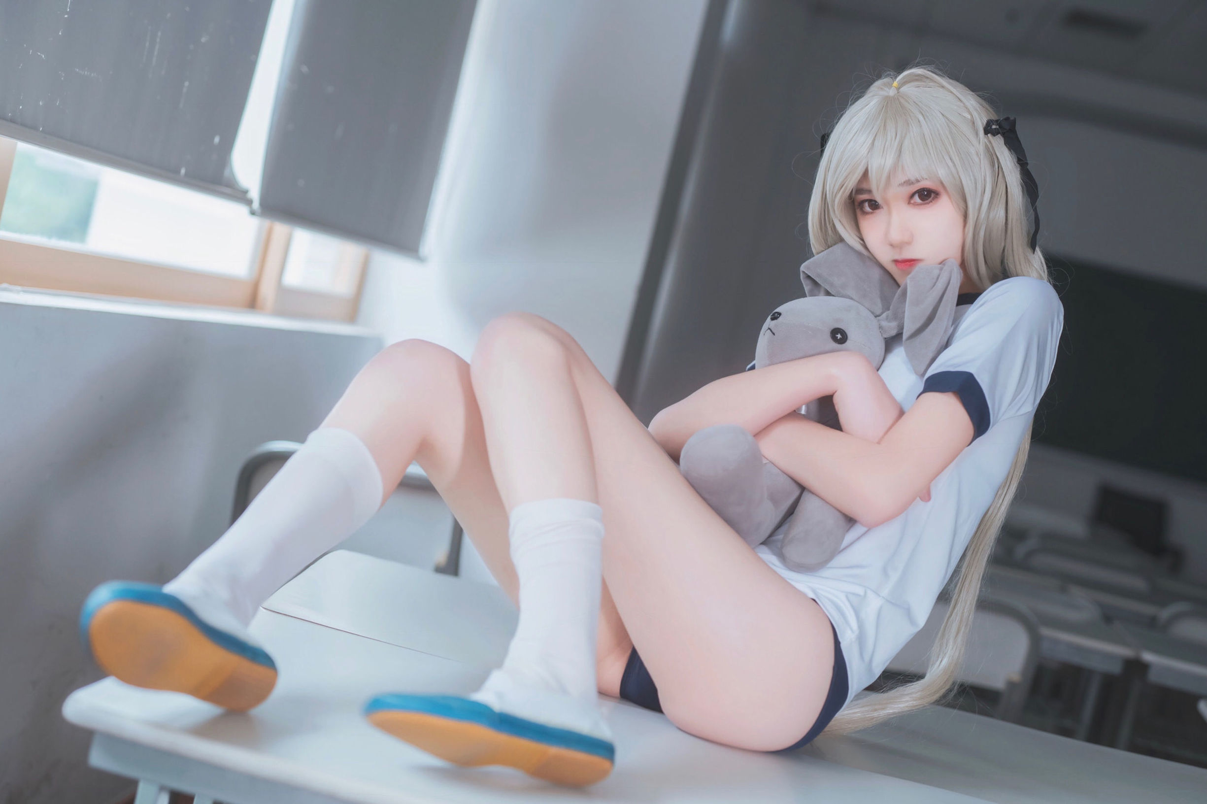 Blogger anime Nam Đào Momoko, Kasugano Sora trang phục thể dục.