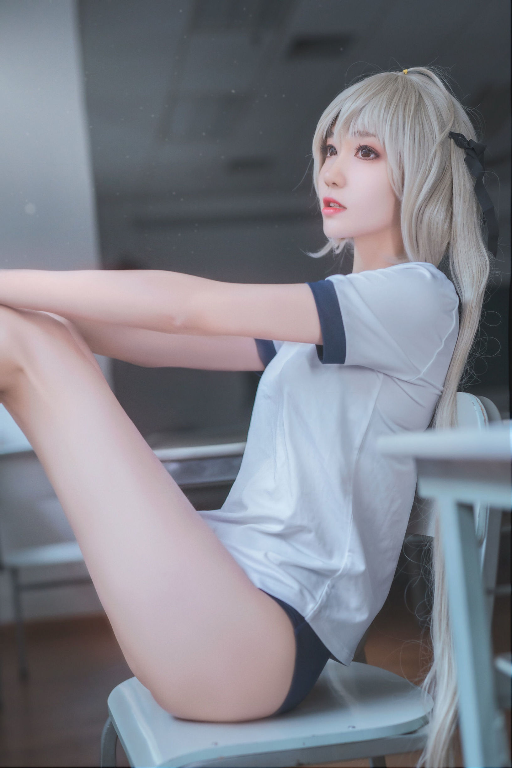 Blogger anime Nam Đào Momoko, Kasugano Sora trang phục thể dục.