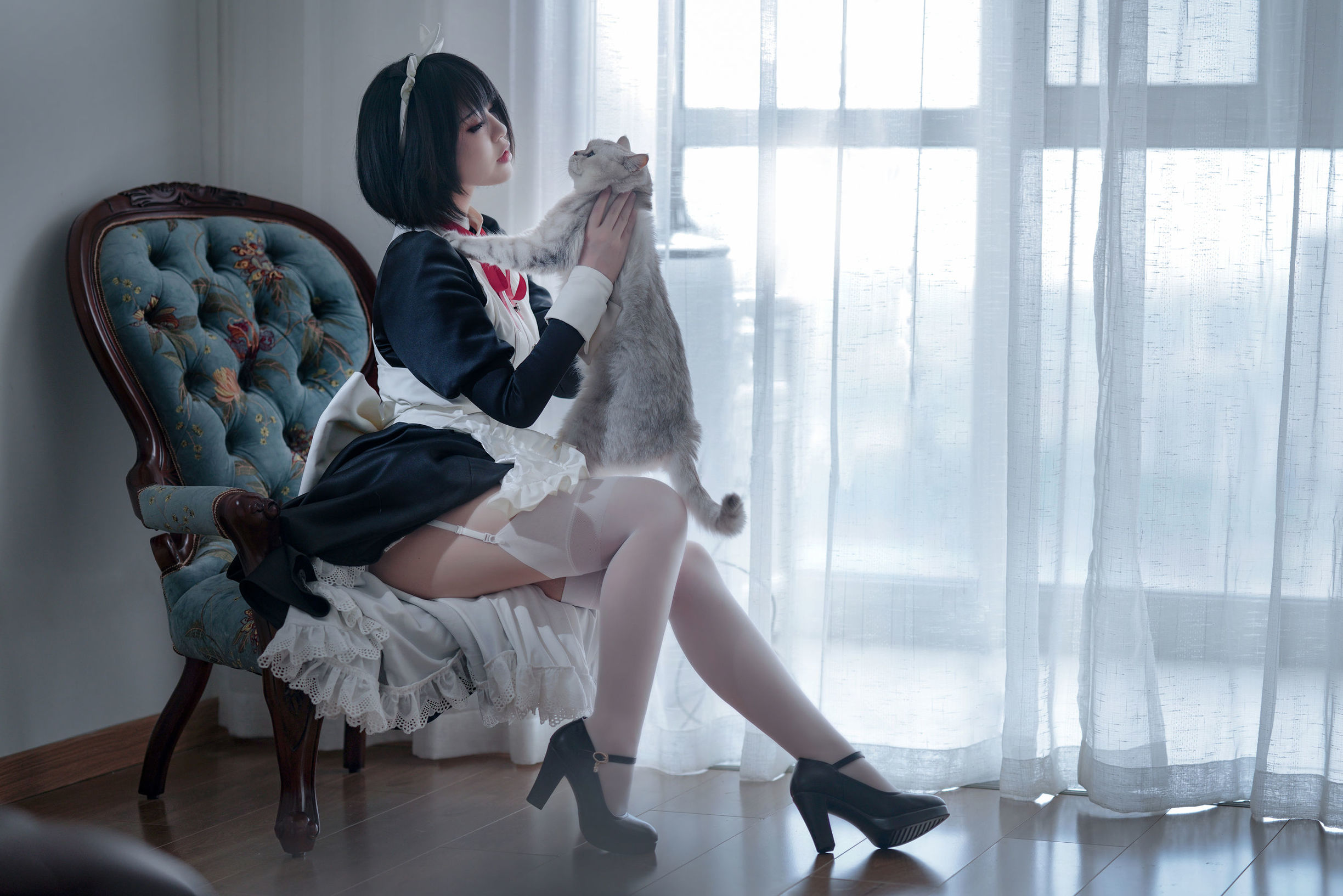 Ban Ban Zi คอสเพลย์ Kenpan Maid ชุดยูนิฟอร์ม