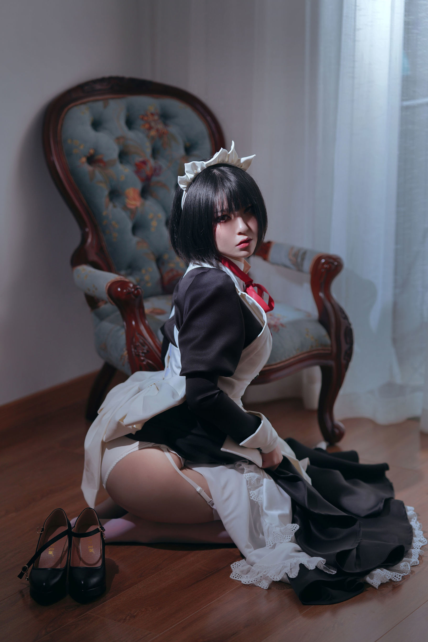 Ban Ban Zi คอสเพลย์ Kenpan Maid ชุดยูนิฟอร์ม