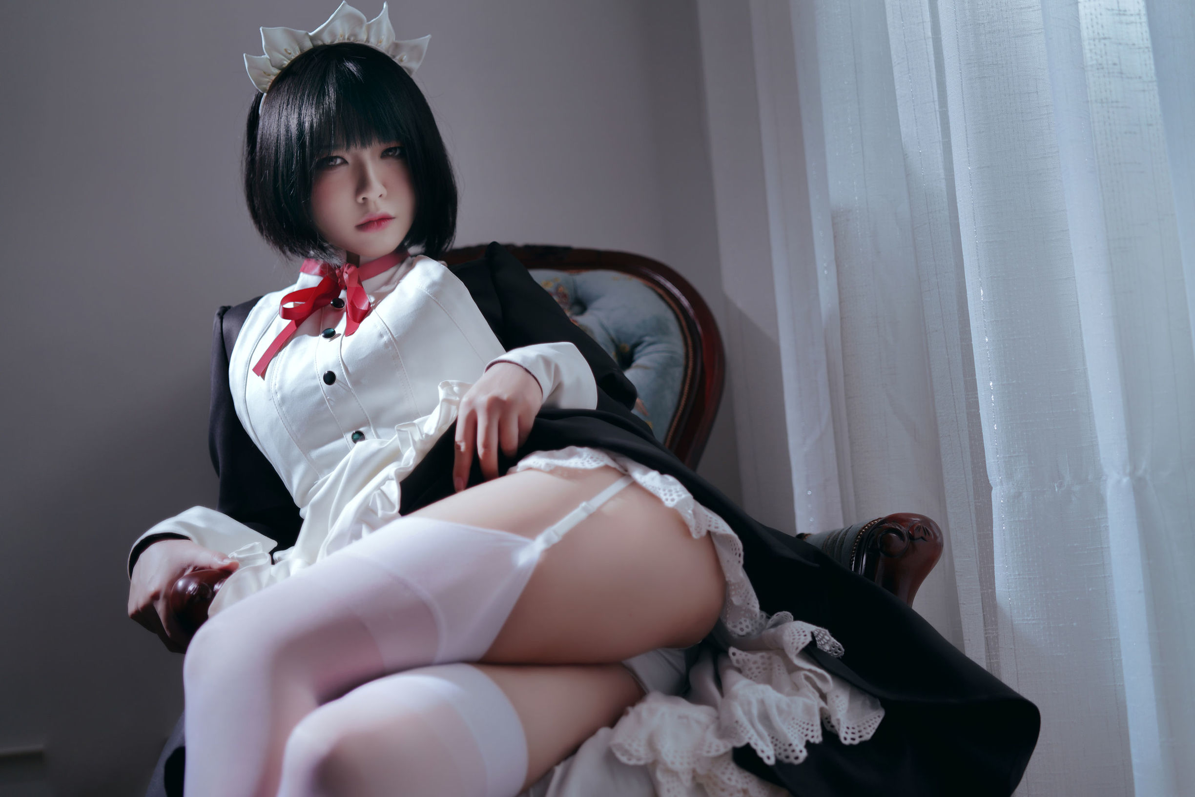 半半子 嫌パン Maid 制服诱惑 Cosplay