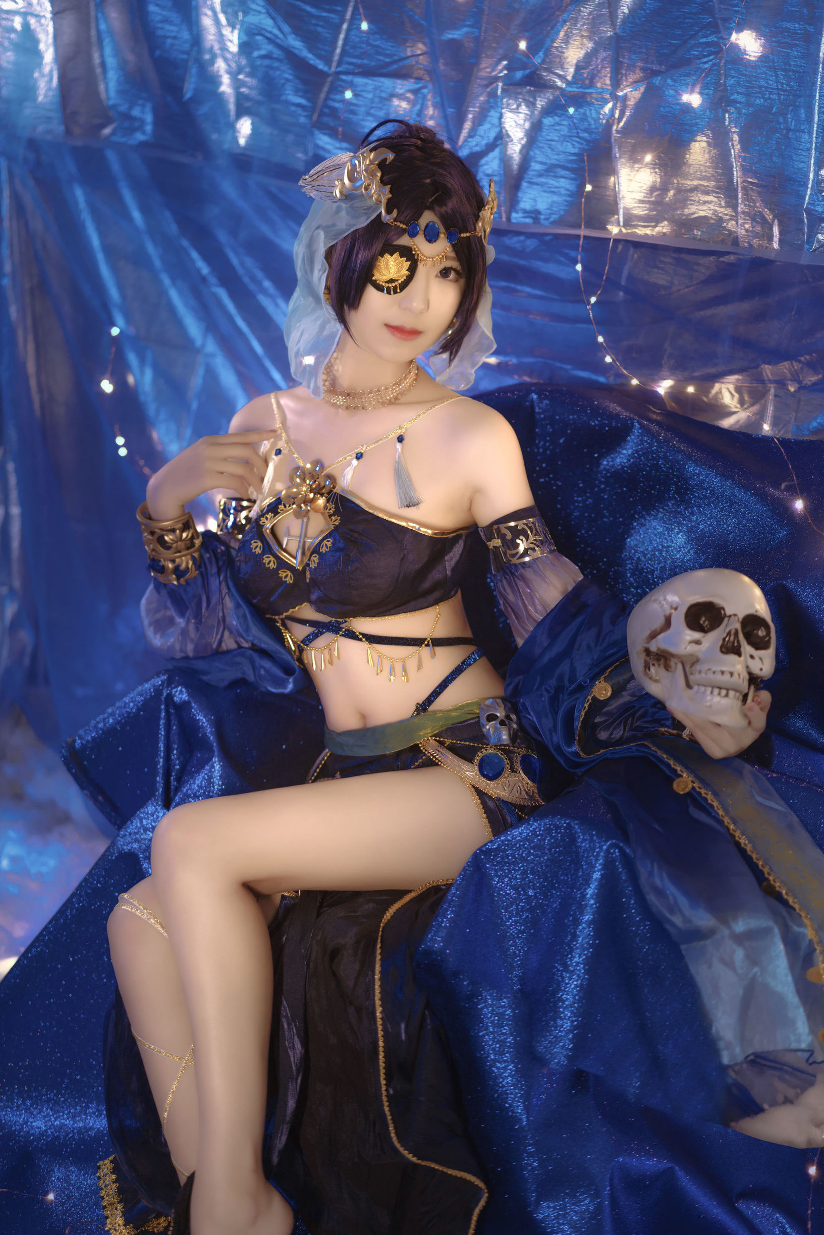 เซี่ยวเจี๋ยเจี๋ย มิอินอิน ดับเบิลยูดับเบิลยู สีน้ำเงินเมยอิง