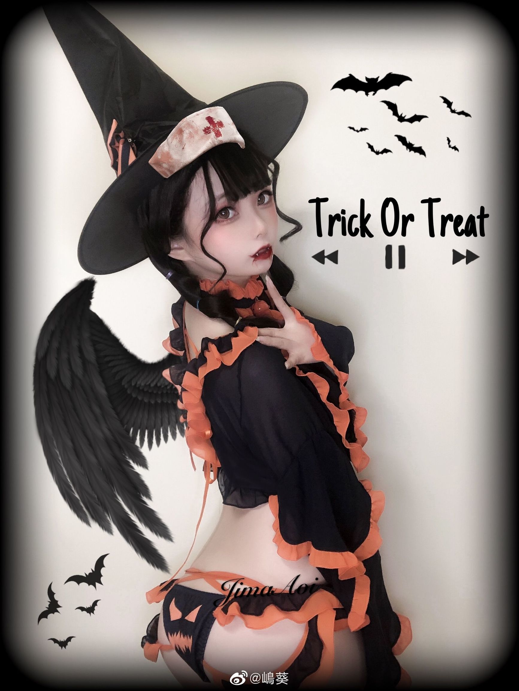 ウェイボーの美女 島葵 ハロウィンの小悪魔