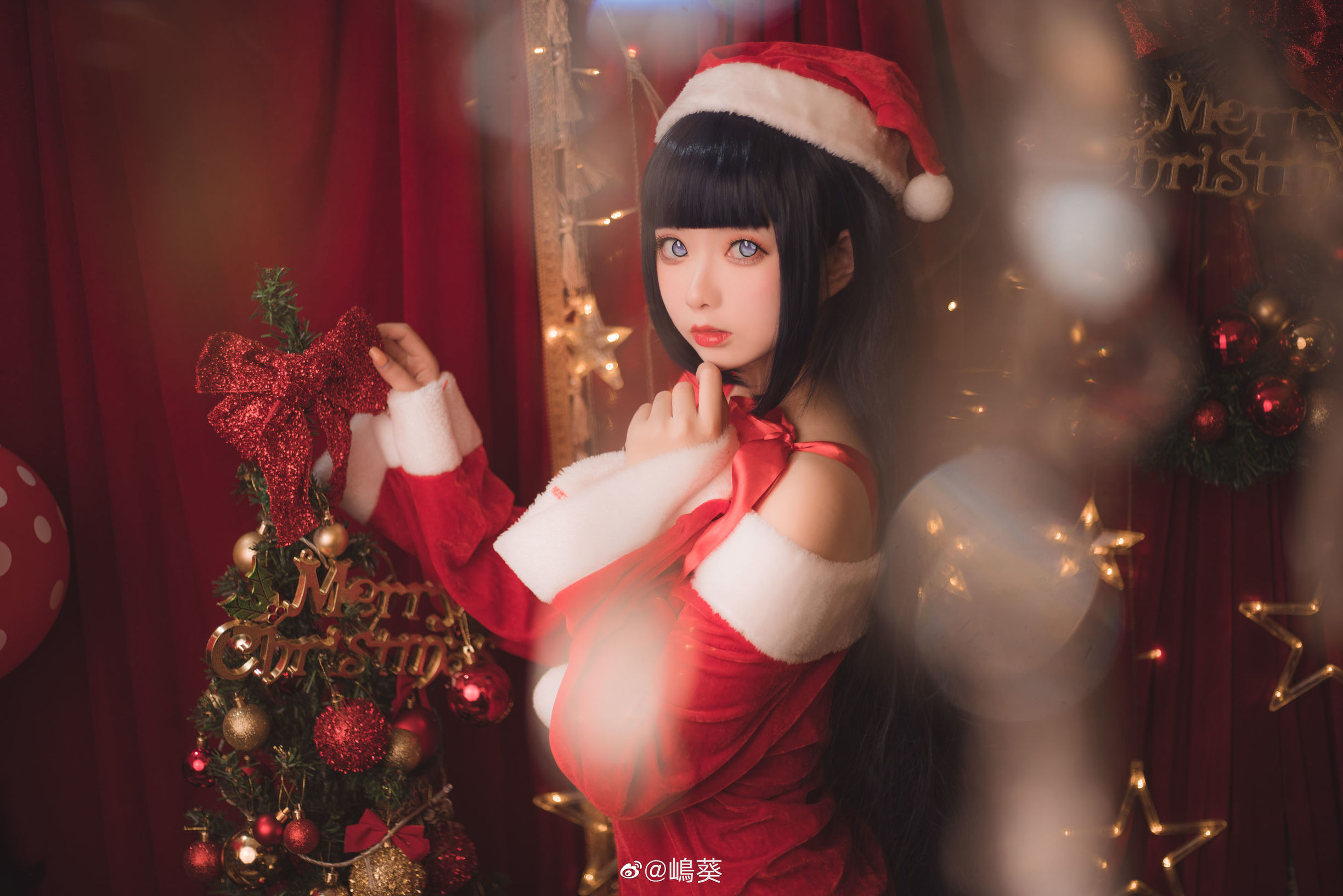 Weibo beauty Shima Aoi, Naruto, Hinata Christmas
