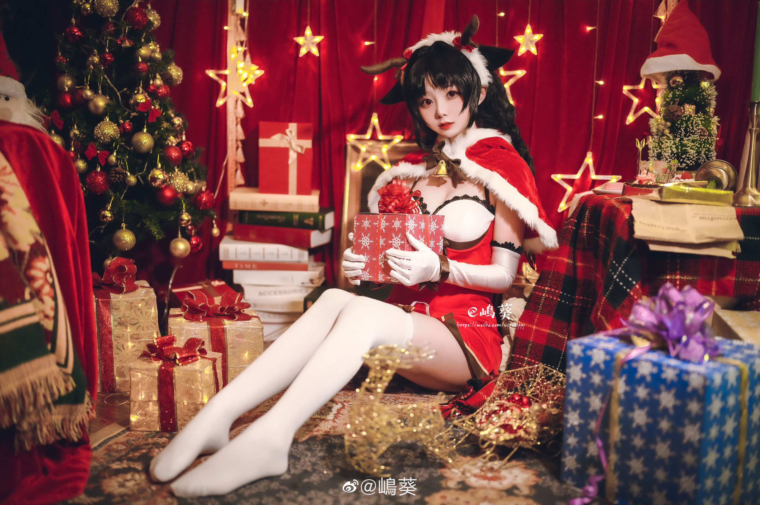 ウェイボー美女嶋葵 アズールレーン 大潮 トナカイとクリスマスプレゼント