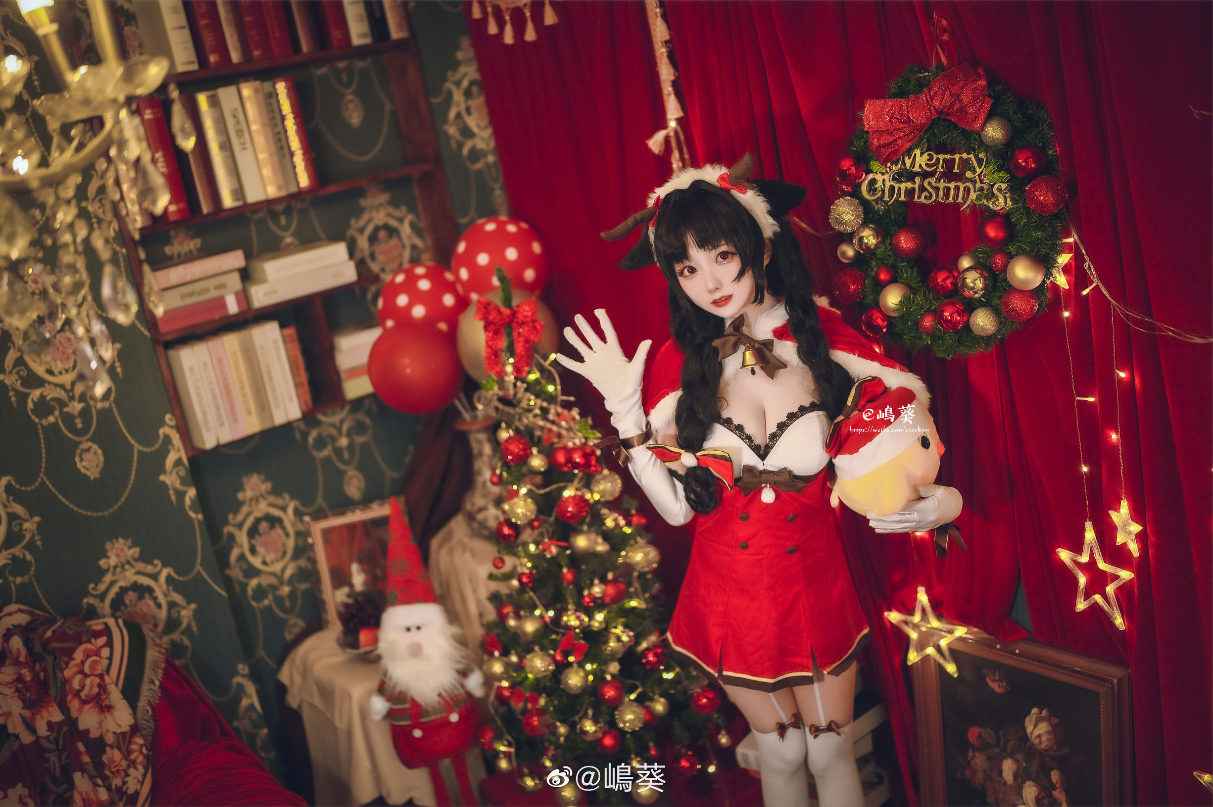 ウェイボー美女嶋葵 アズールレーン 大潮 トナカイとクリスマスプレゼント