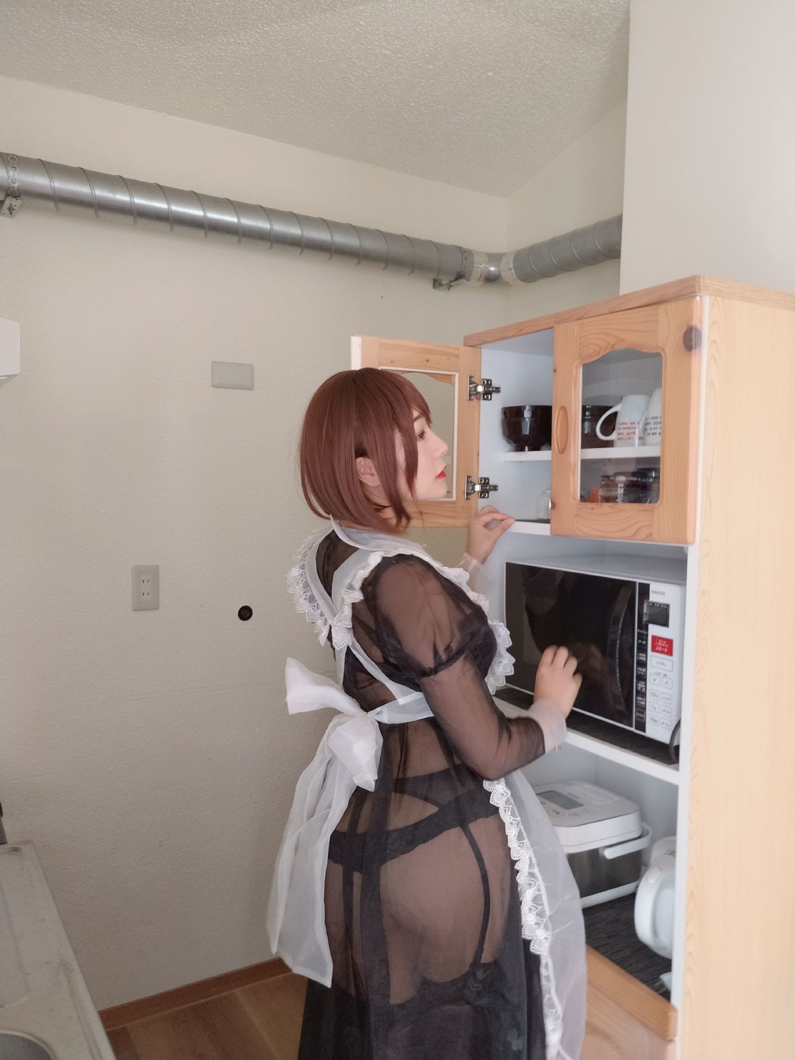 Sexy Cosplayer San Dao Dao Miido Transparent Maid