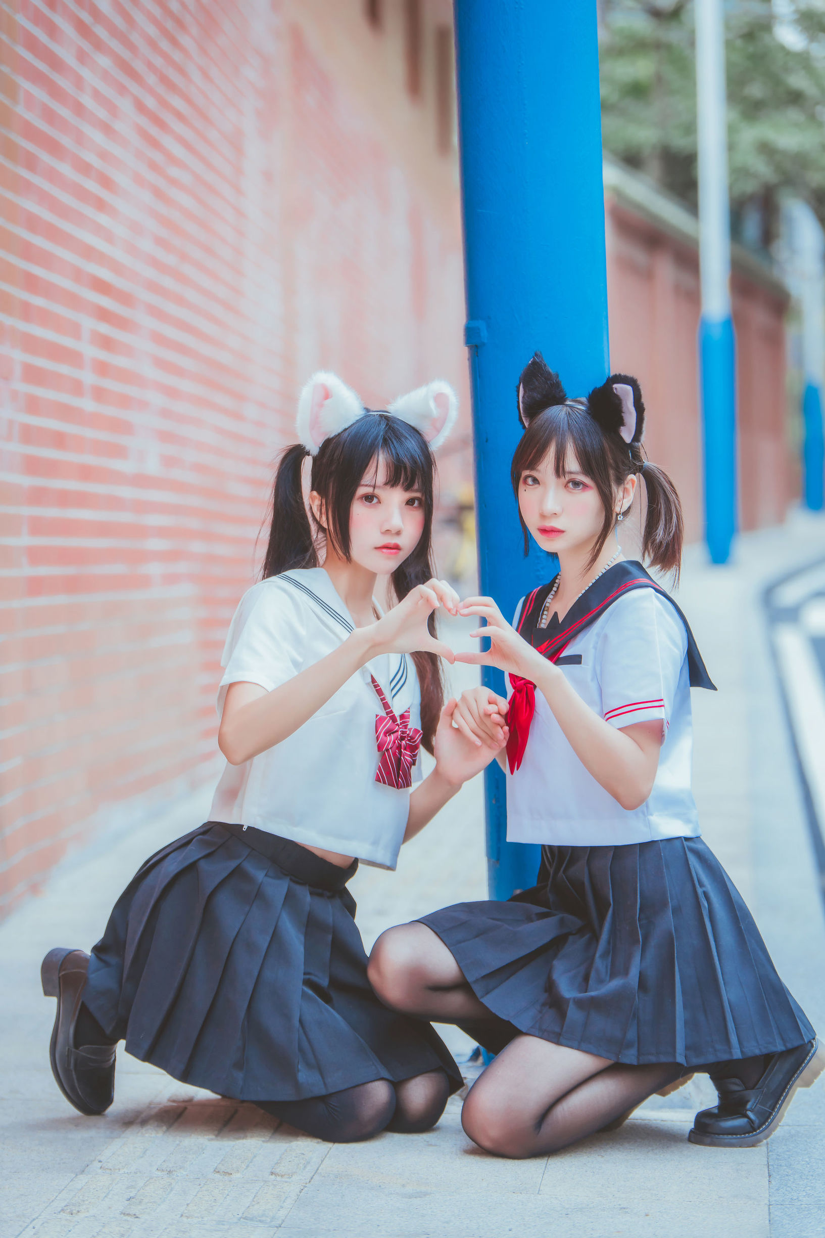 桜桃喵与疯猫ss JK百合2 写真