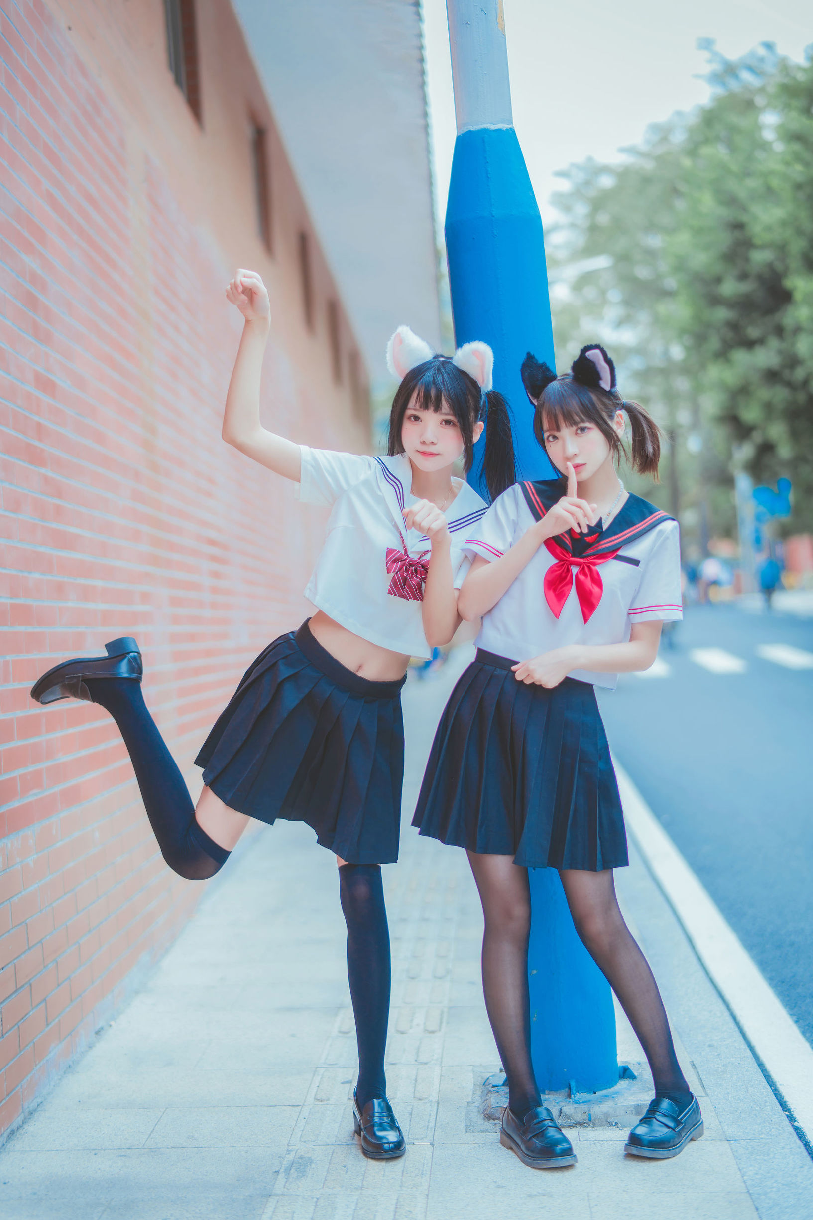 桜桃喵与疯猫ss JK百合2 写真