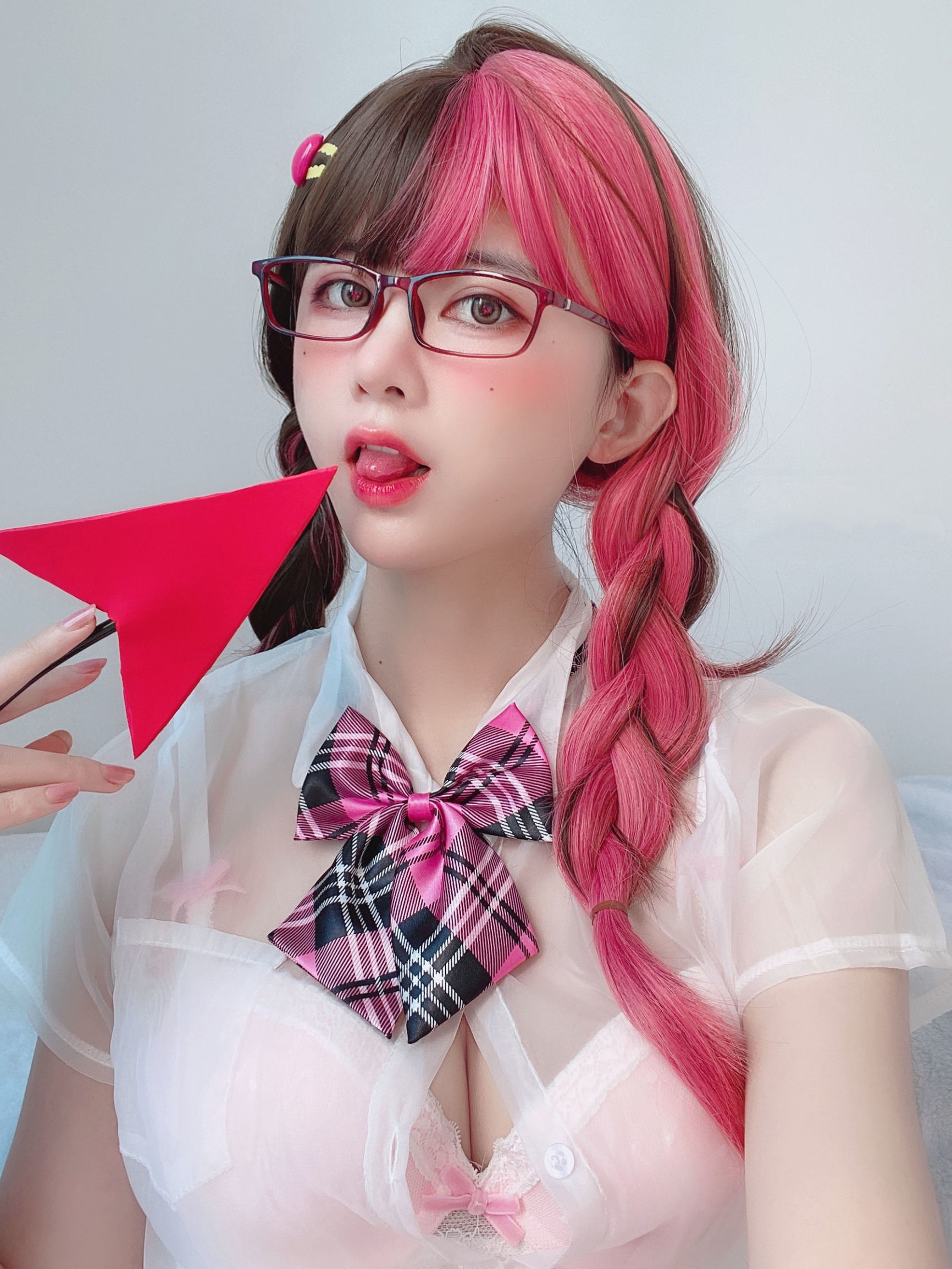 萌妹子眼酱大魔王w Tất lưới đen gợi cảm