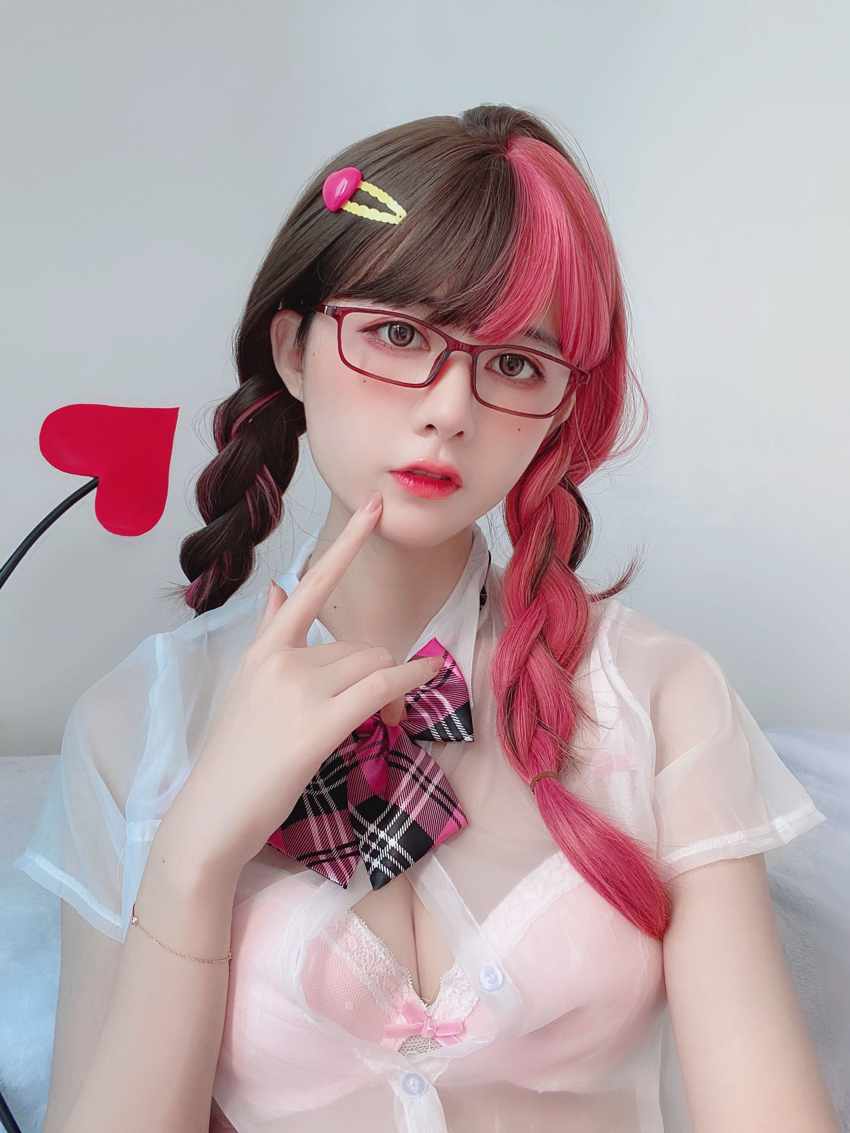 萌妹子眼酱大魔王w Tất lưới đen gợi cảm