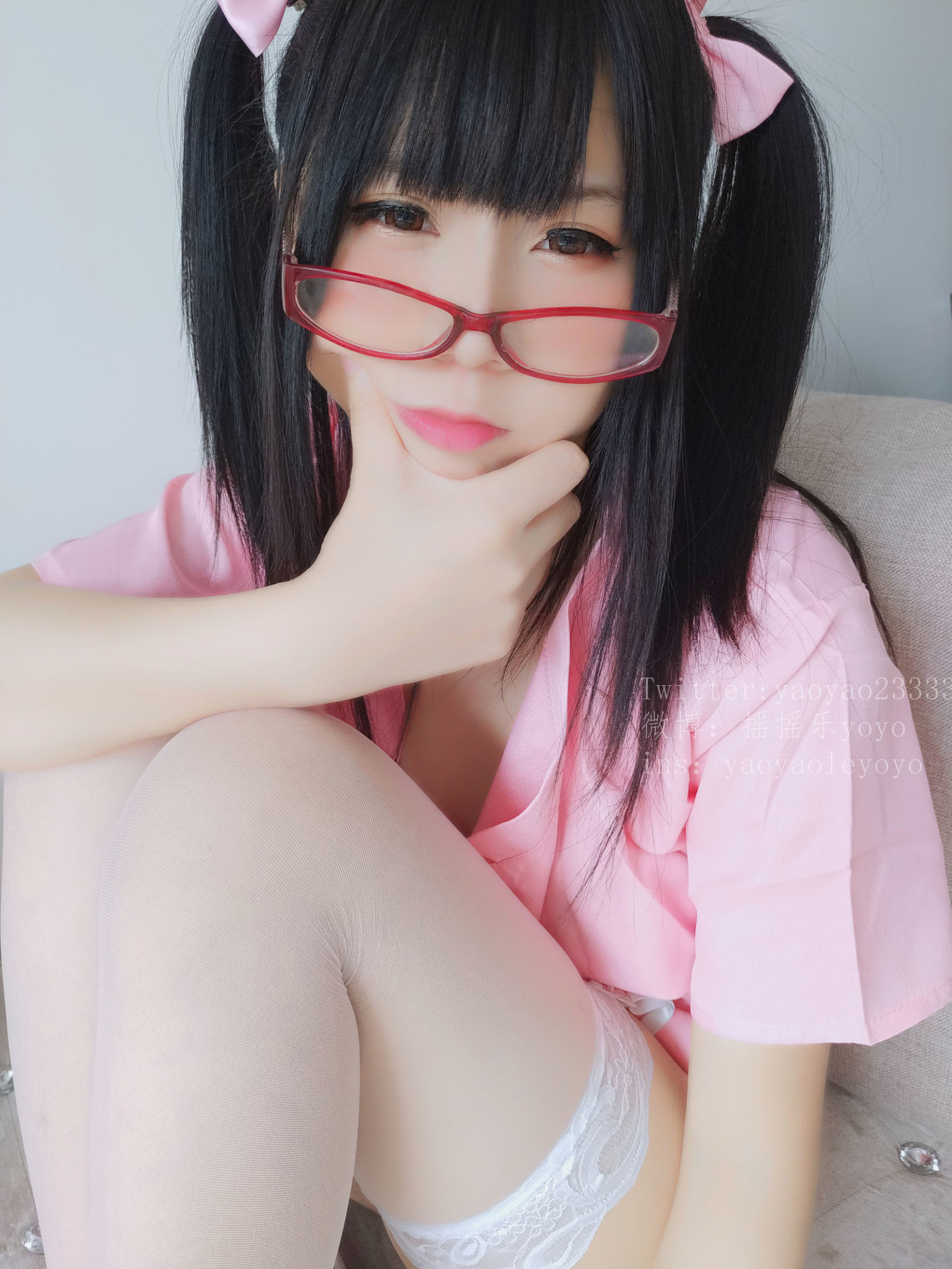 萌妹子Coser摇摇乐yoyo 可爱粉色护士