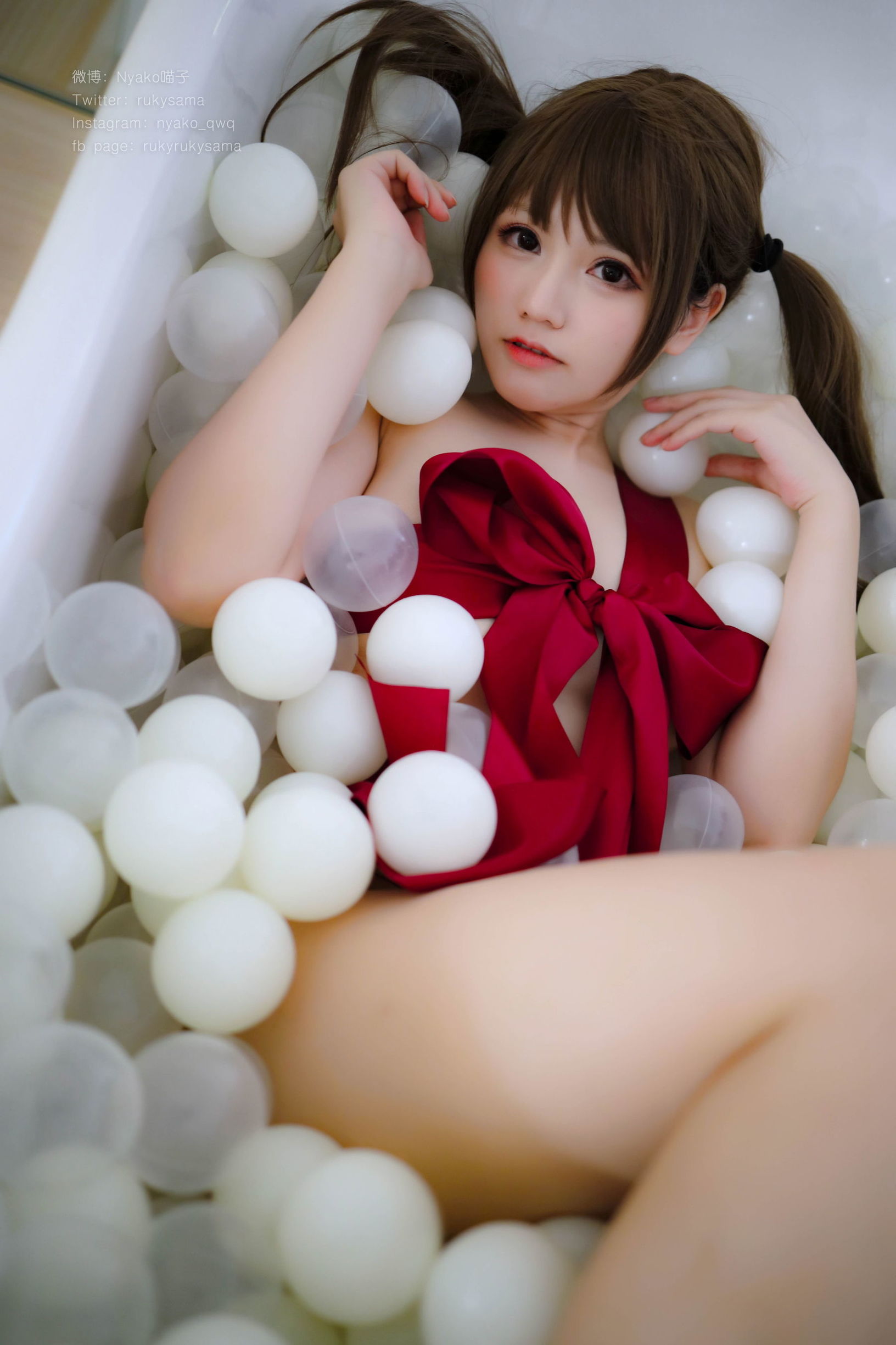 萌え妹子 ニャコ ミャオ子 赤いリボンの少女
