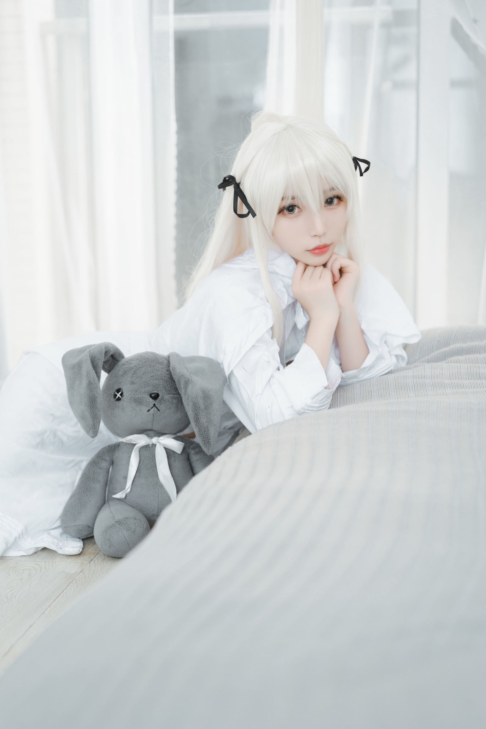 萌妹白易子教主 白いスカート