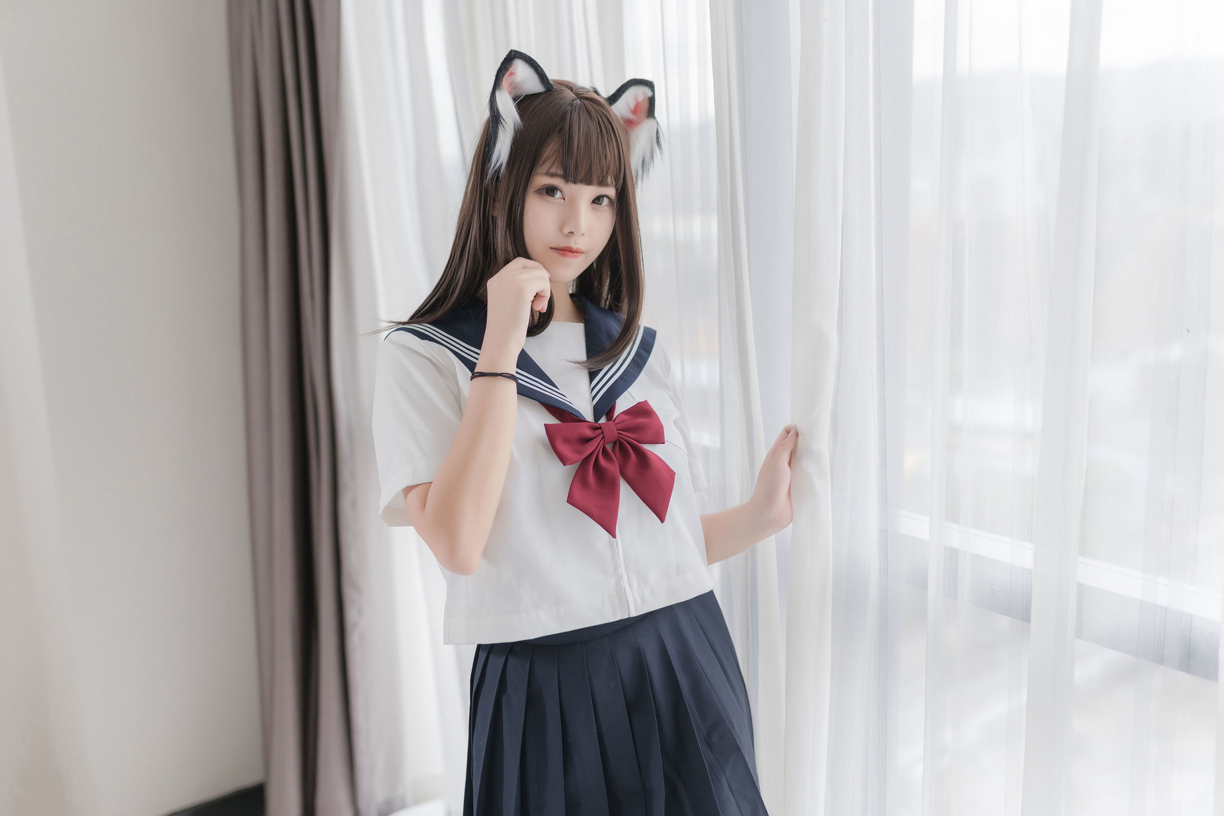 萌え系お嬢様 蜜汁猫裘 猫耳JK