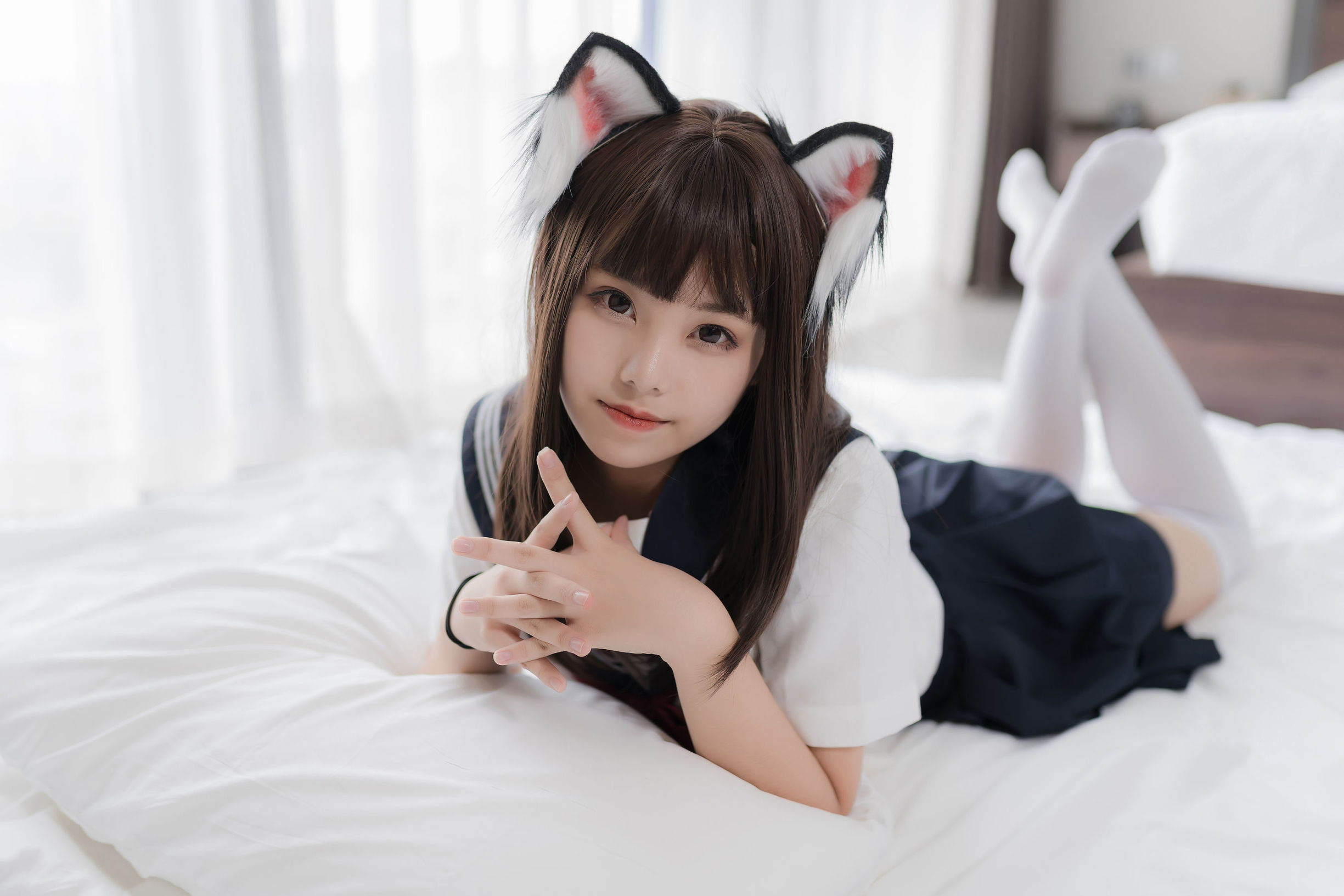 萌え系お嬢様 蜜汁猫裘 猫耳JK