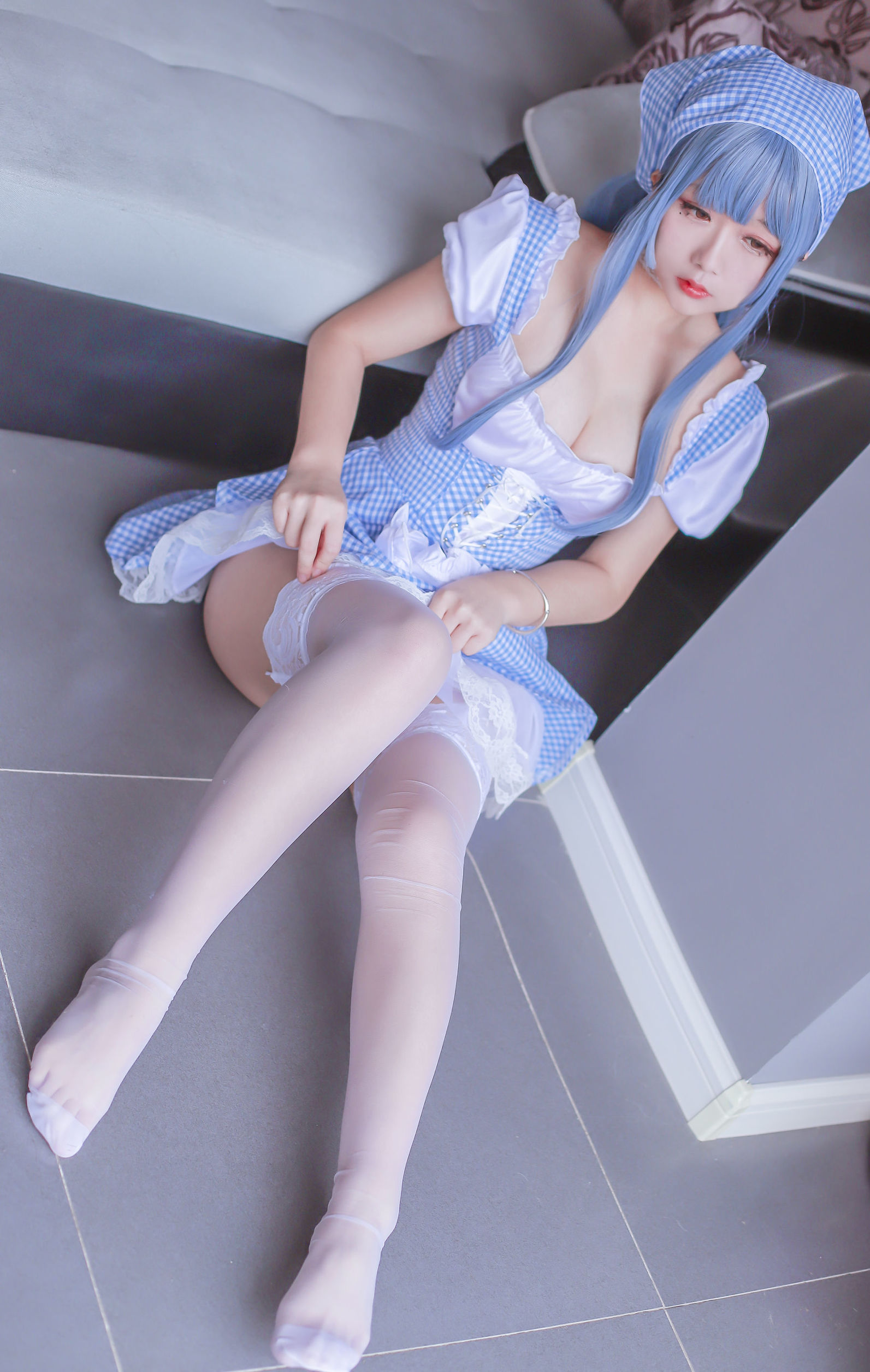 Cosplay日奈娇 蓝色女仆