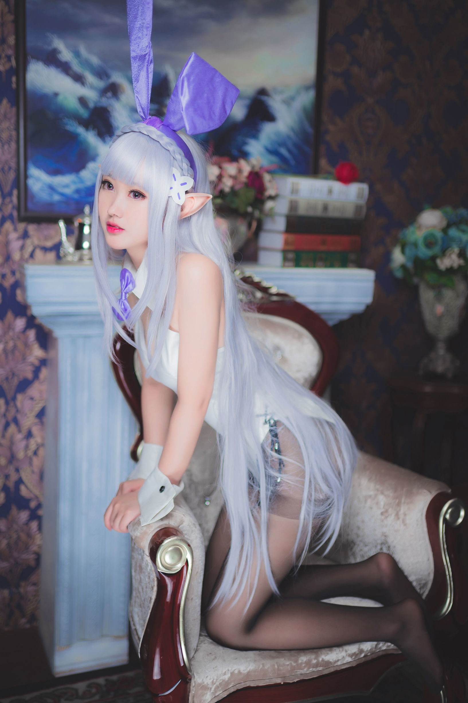 Cosplay沫小舞 – 艾米莉亞兔女郎