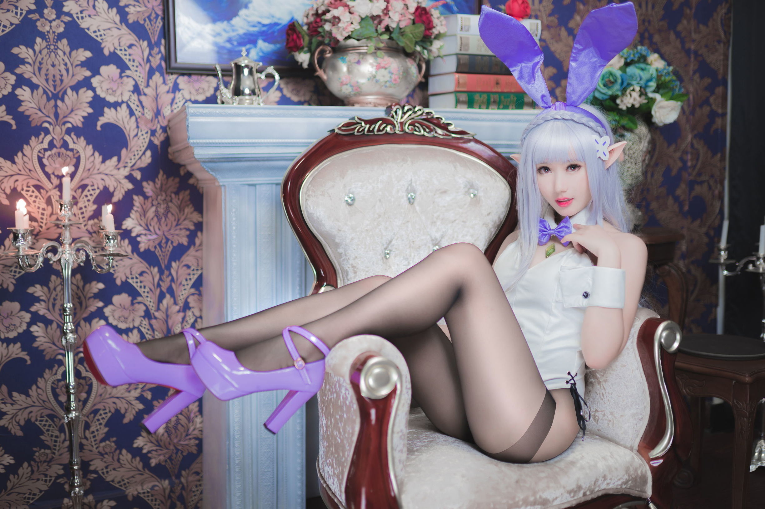 Cosplay沫小舞 – 艾米莉亞兔女郎