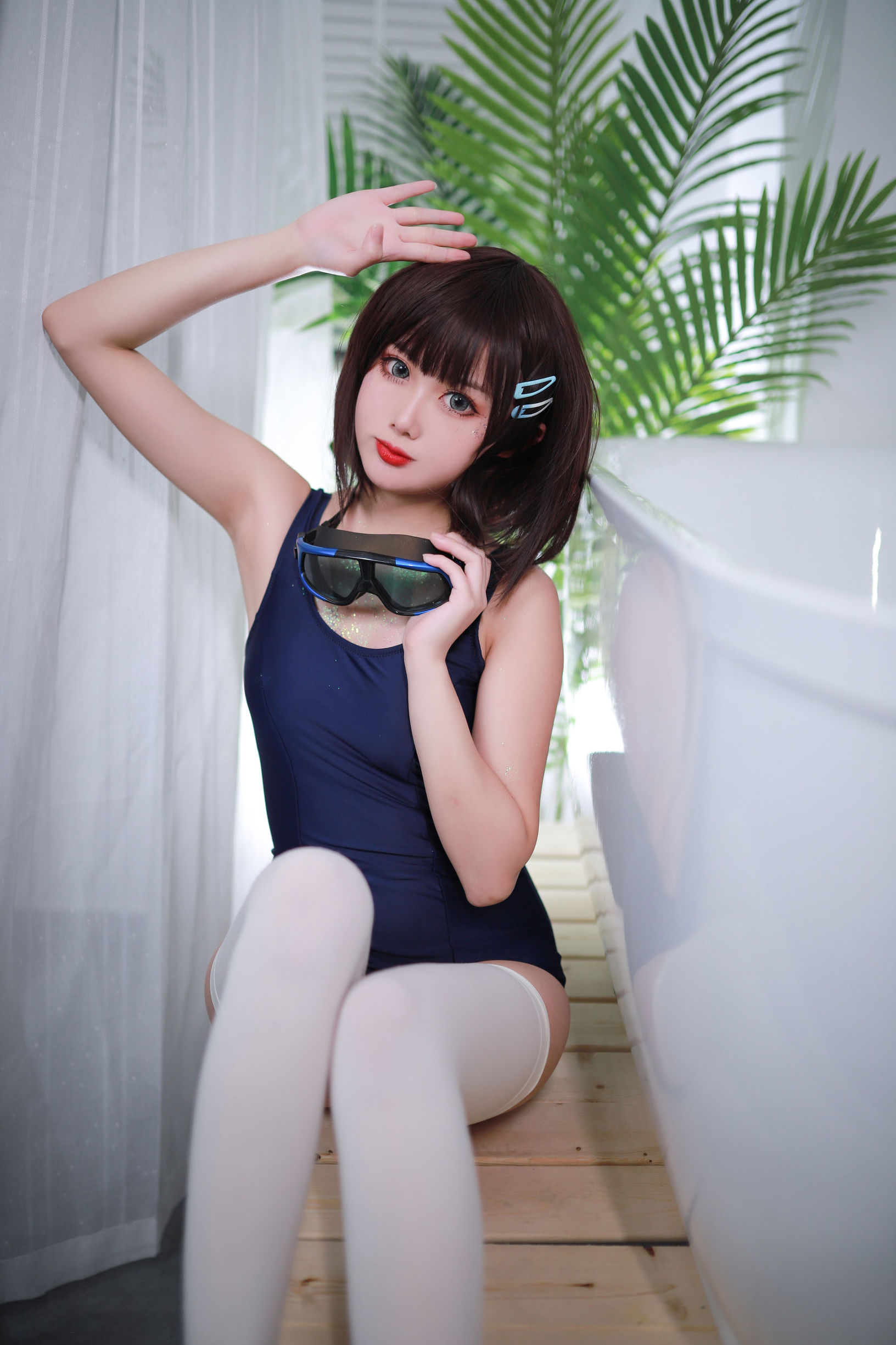 คอสเพลย์ภาพถ่าย] อนิเมะบล็อกเกอร์ของคุณแดงแดง - ชุดว่ายน้ำฤดูร้อน อ่างอาบน้ำ