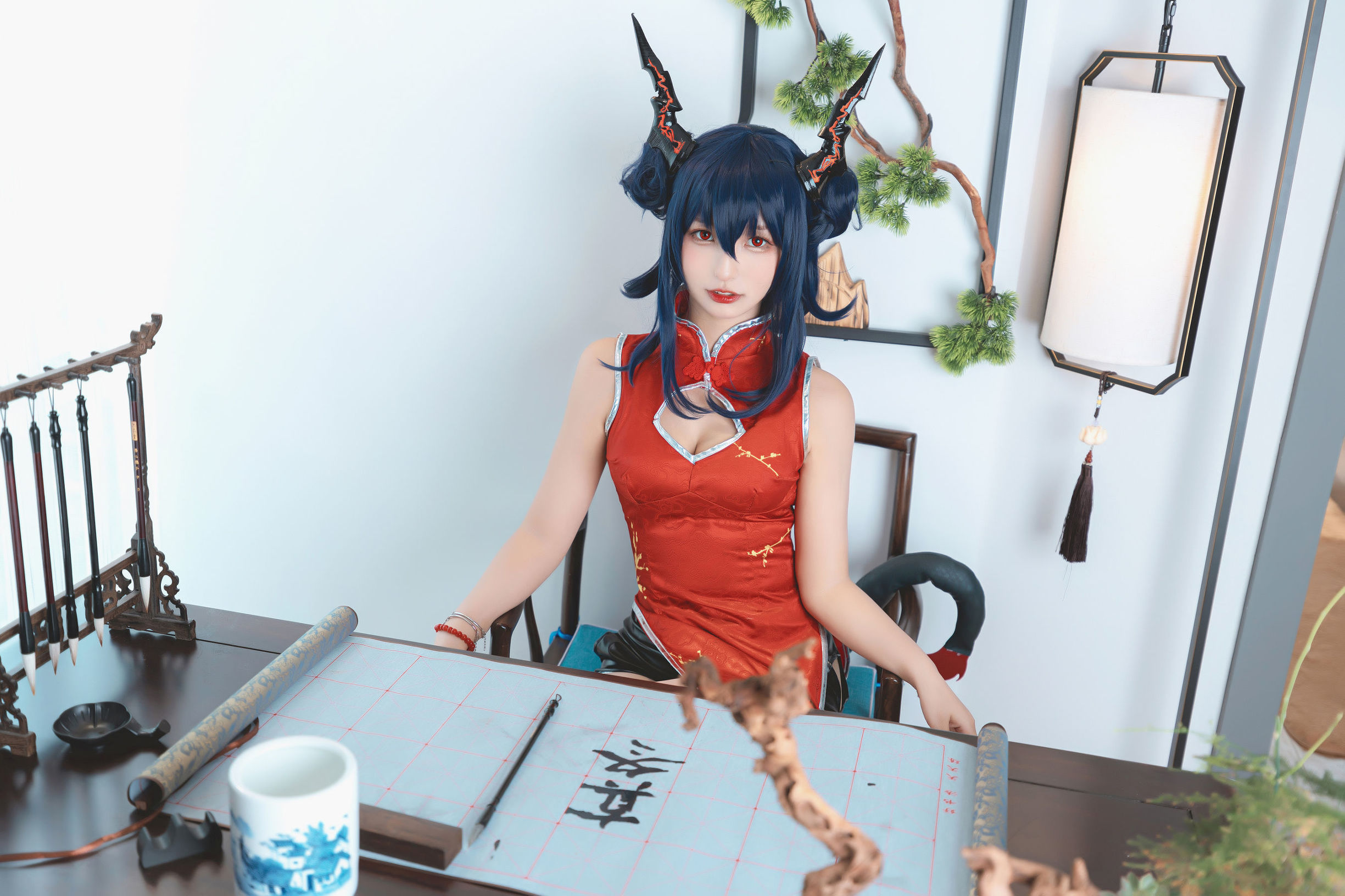 [Cosplay写真] 萝莉神楽坂真冬 - 旗袍魔女