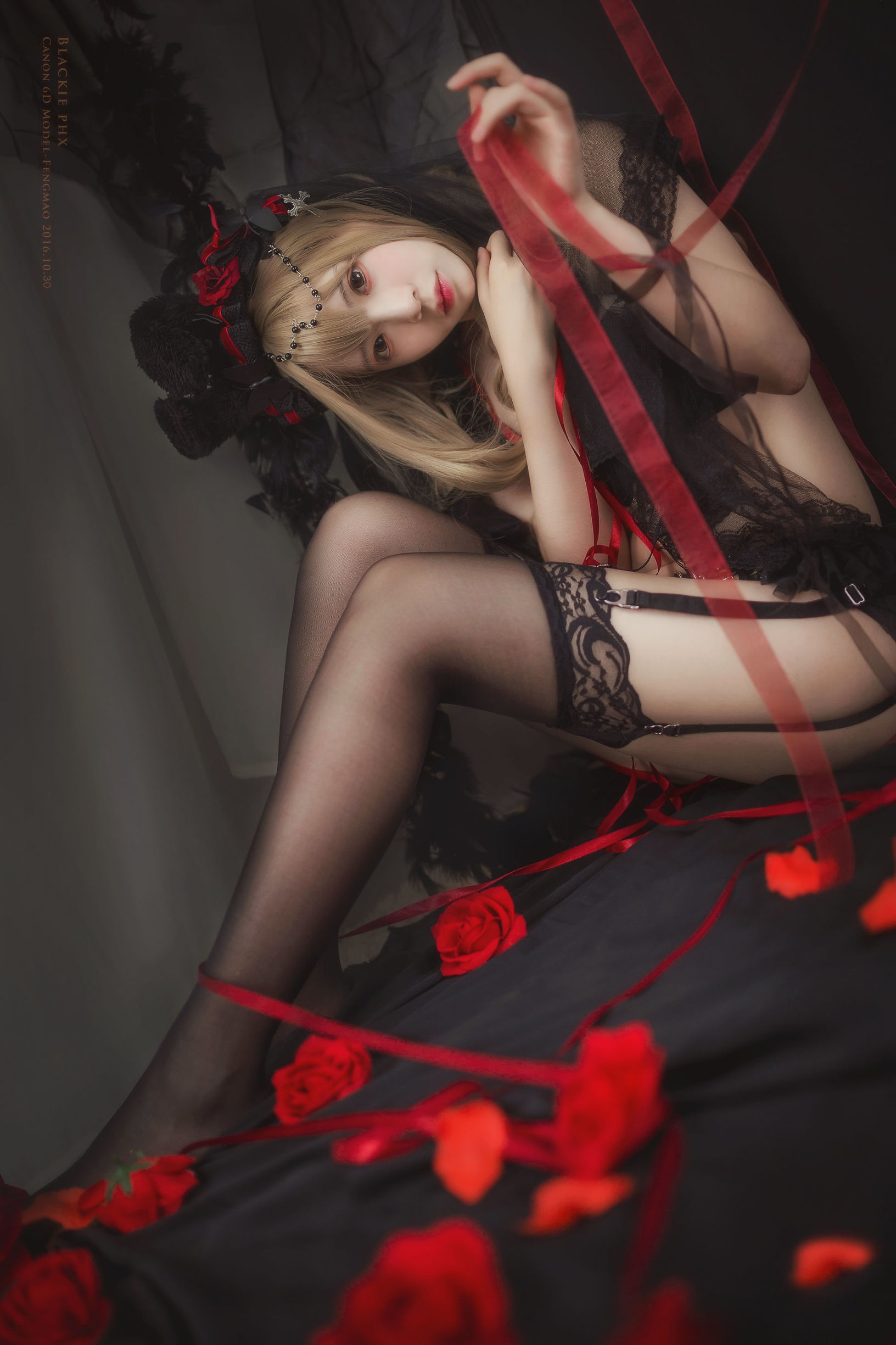 コスプレ写真] フェンマオSS - 黒薔薇