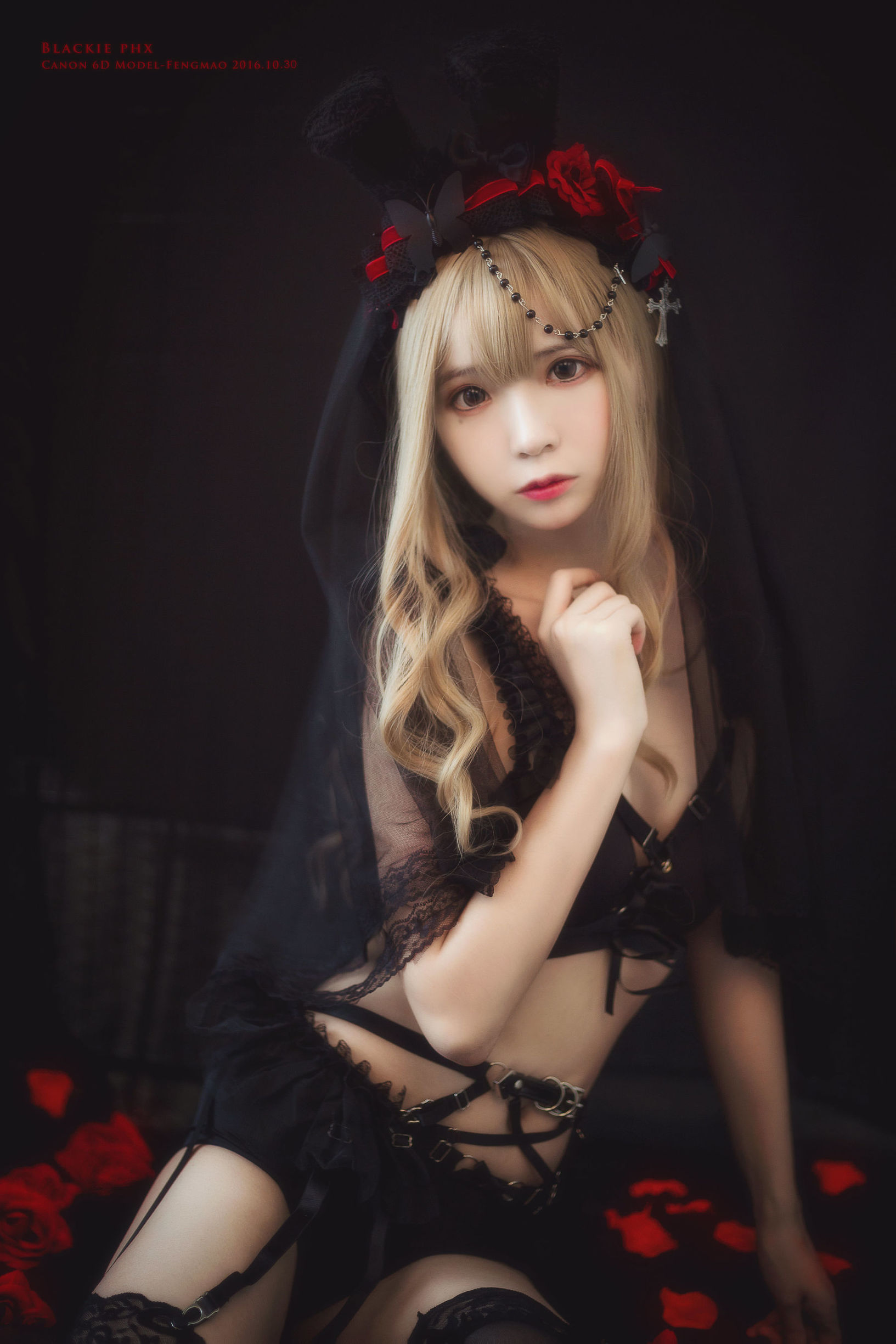 コスプレ写真] フェンマオSS - 黒薔薇