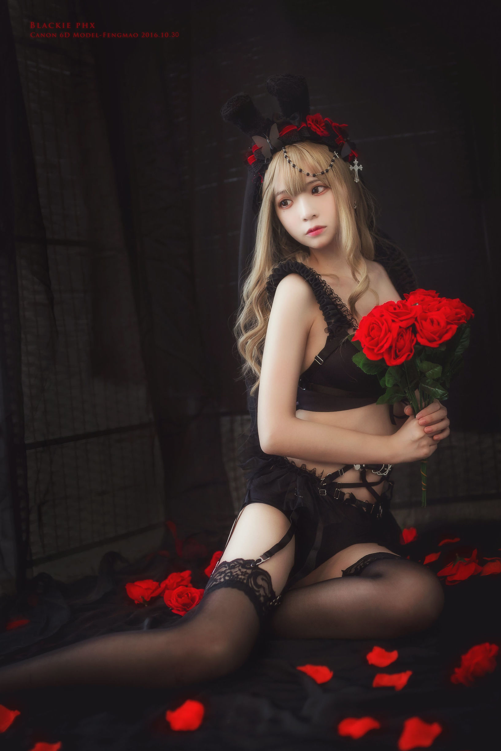 コスプレ写真] フェンマオSS - 黒薔薇
