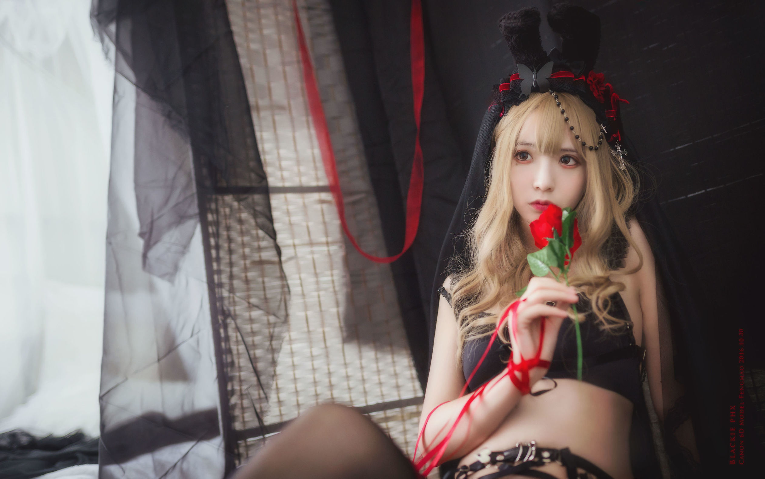 コスプレ写真] フェンマオSS - 黒薔薇