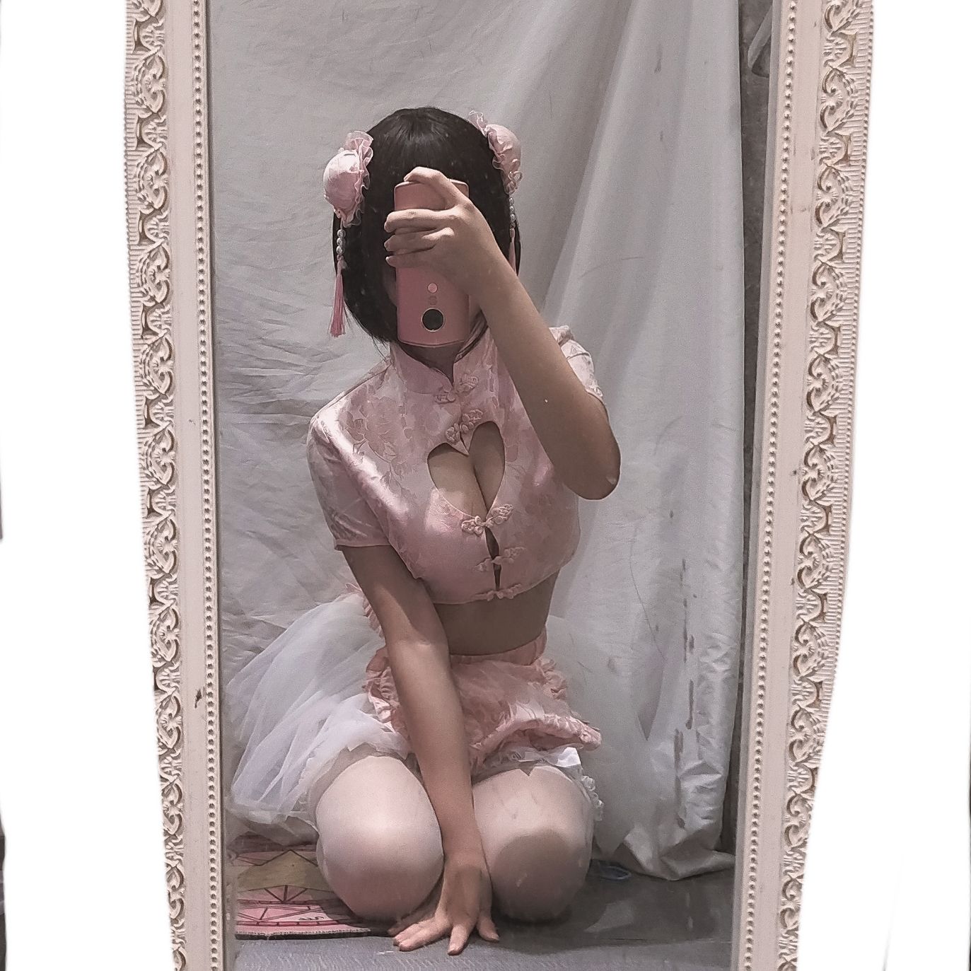 คอสเพลย์ ภาพถ่าย] สไตล์โมเอะ น้องสาว ฮันนี่จู๊ส แคทคิว - นางชาวจีน (เซลฟี่)