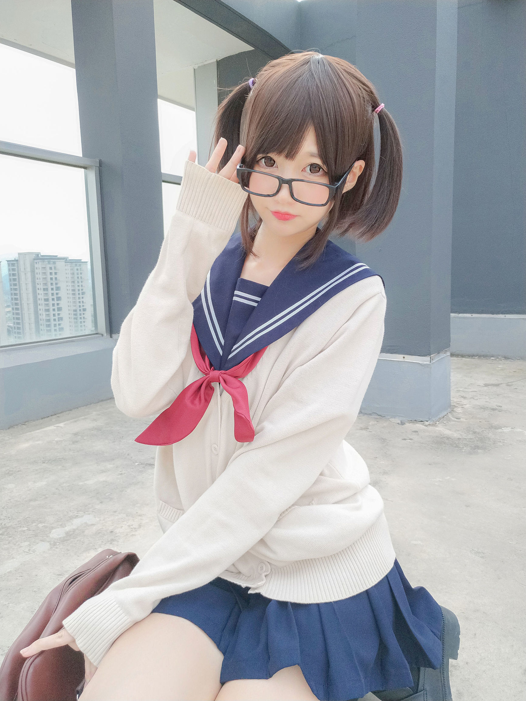 Cosplay寫真] Nagisa魔物喵 - 海軍JK風