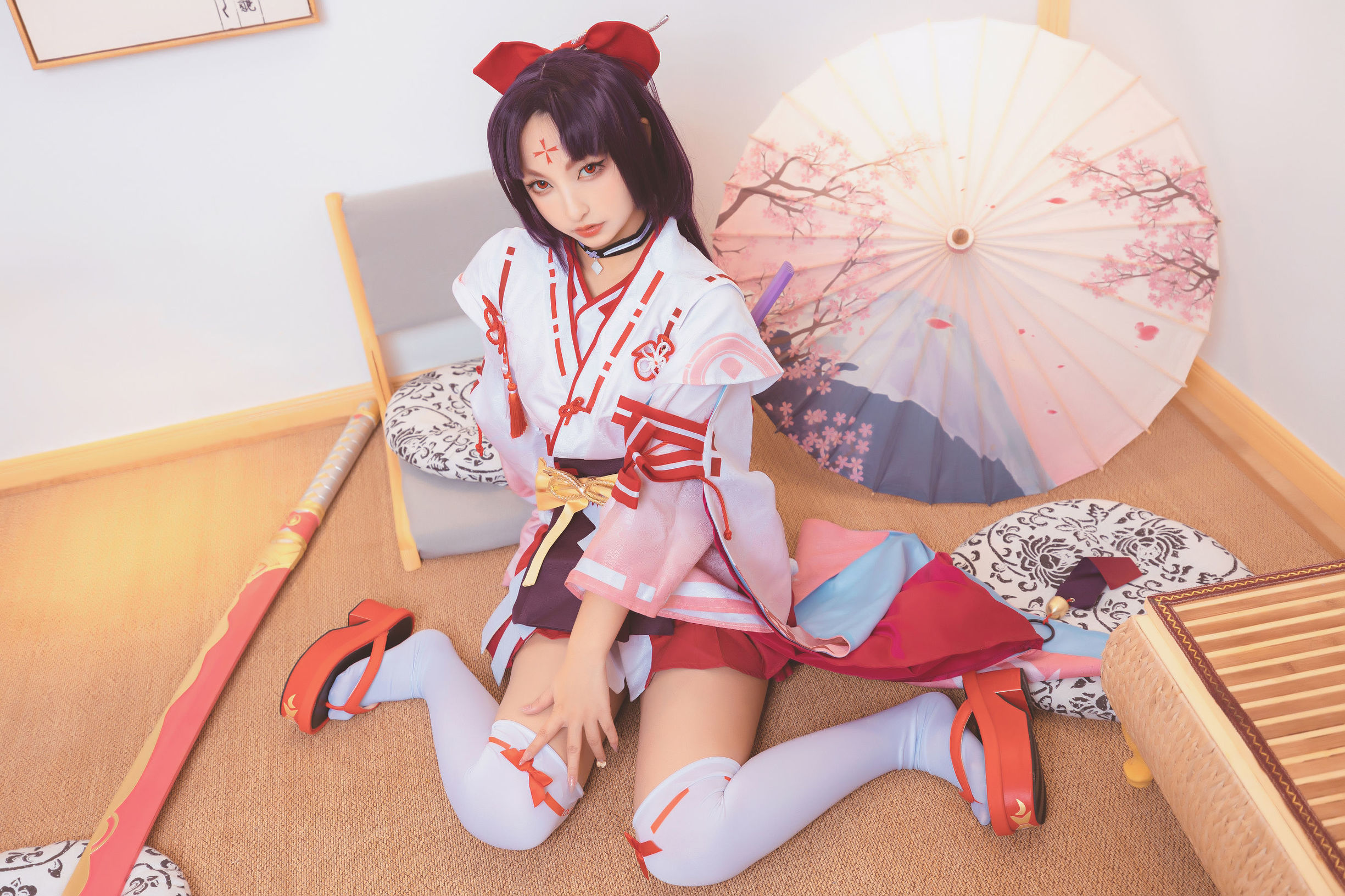 Cosplay写真] ロリ神楽坂真冬の刀の語