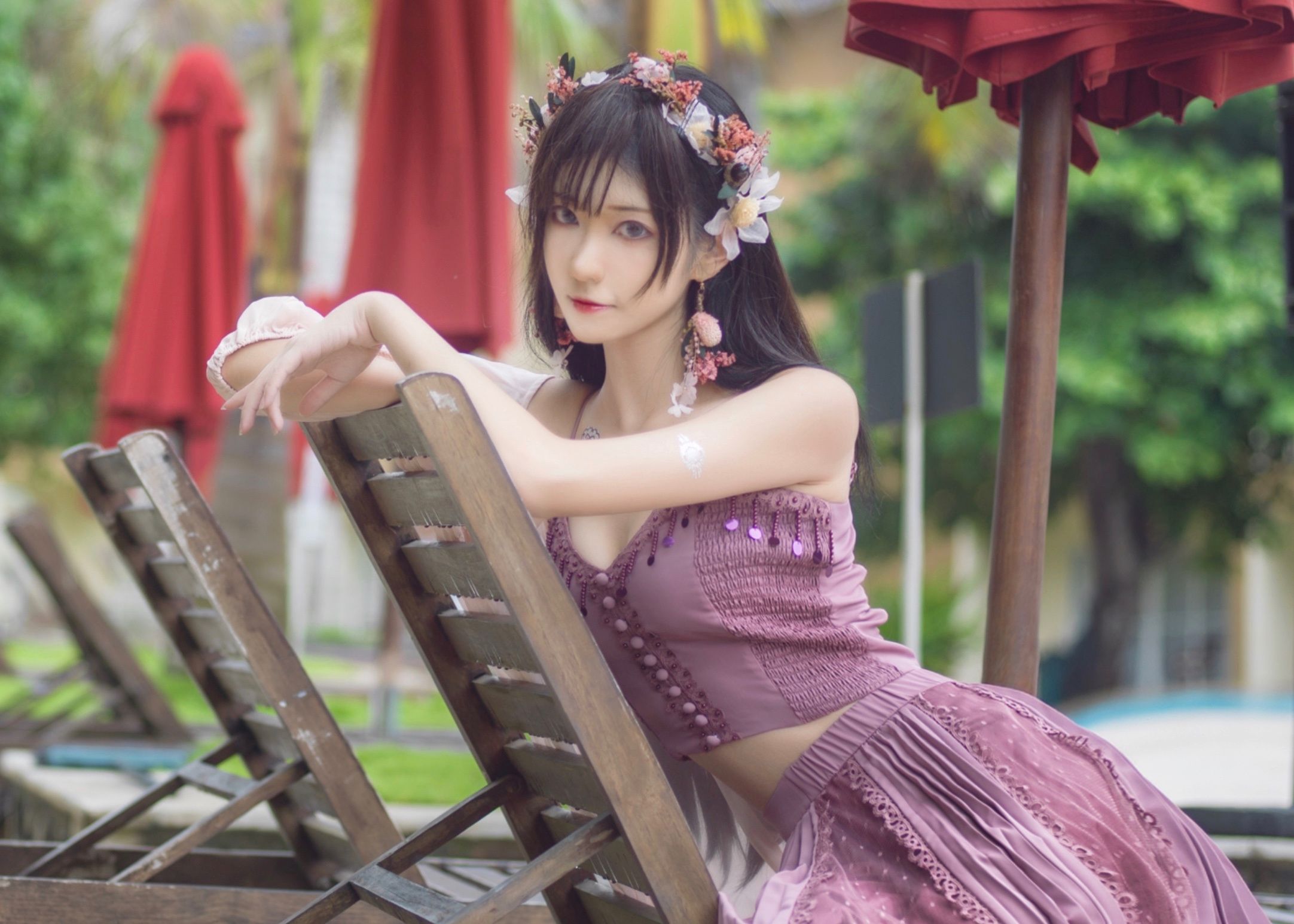คอสเพลย์ภาพถ่าย] บล็อกเกอร์อนิเมะ นันเทา โมโมโกะ - สีม่วง ชีวิตประจำวัน