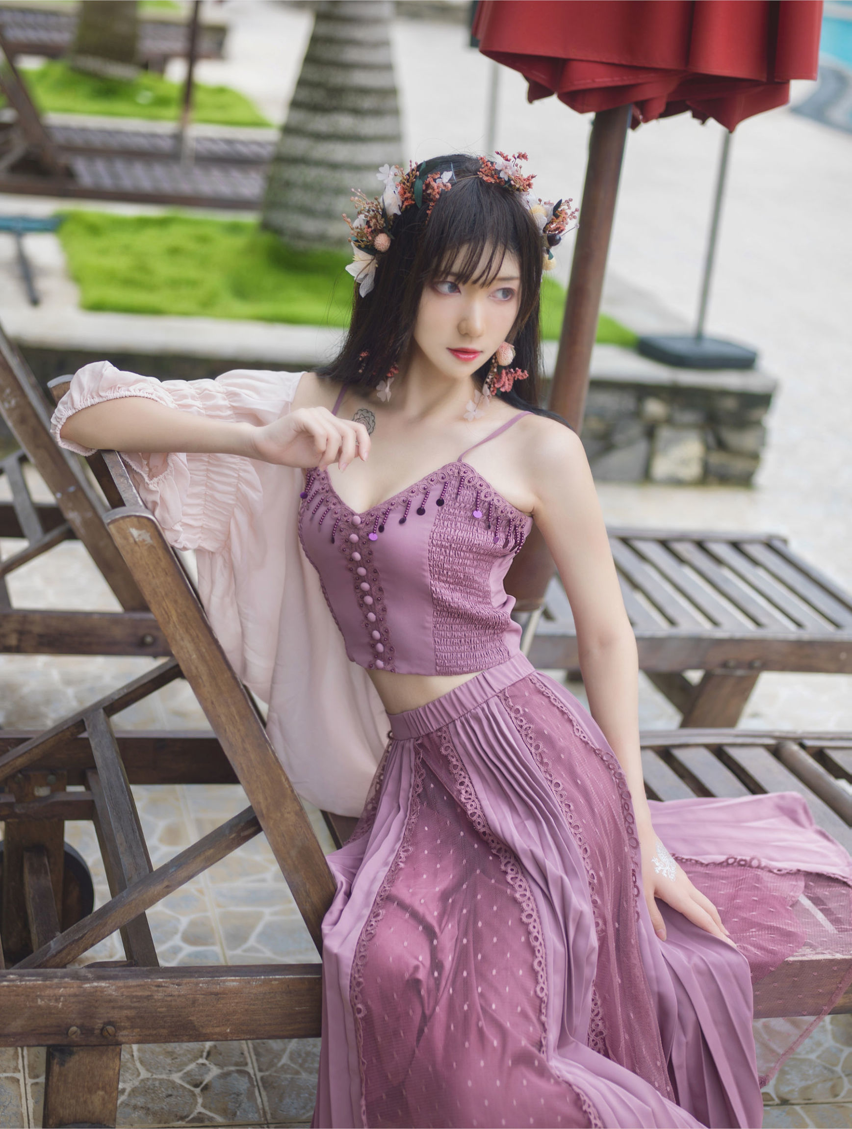 คอสเพลย์ภาพถ่าย] บล็อกเกอร์อนิเมะ นันเทา โมโมโกะ - สีม่วง ชีวิตประจำวัน